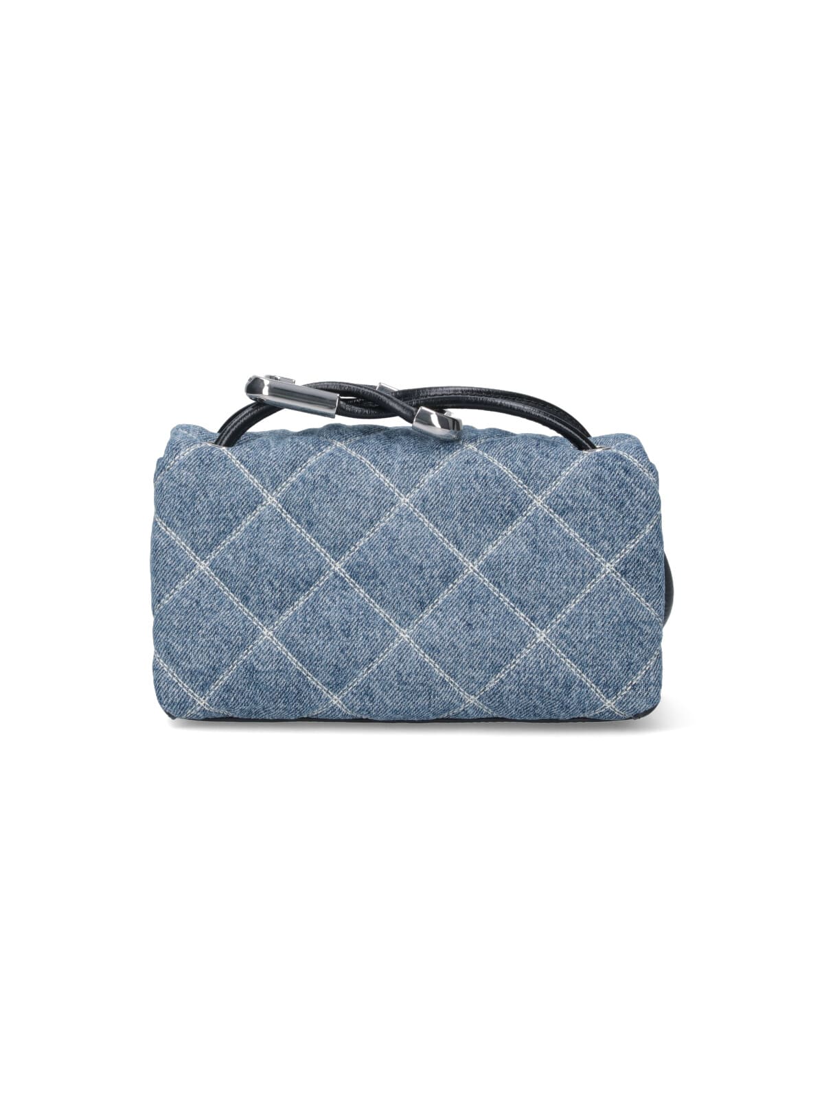 Marc Jacobs The Quilted Dual Chain Denim Mini Shoulder Bag