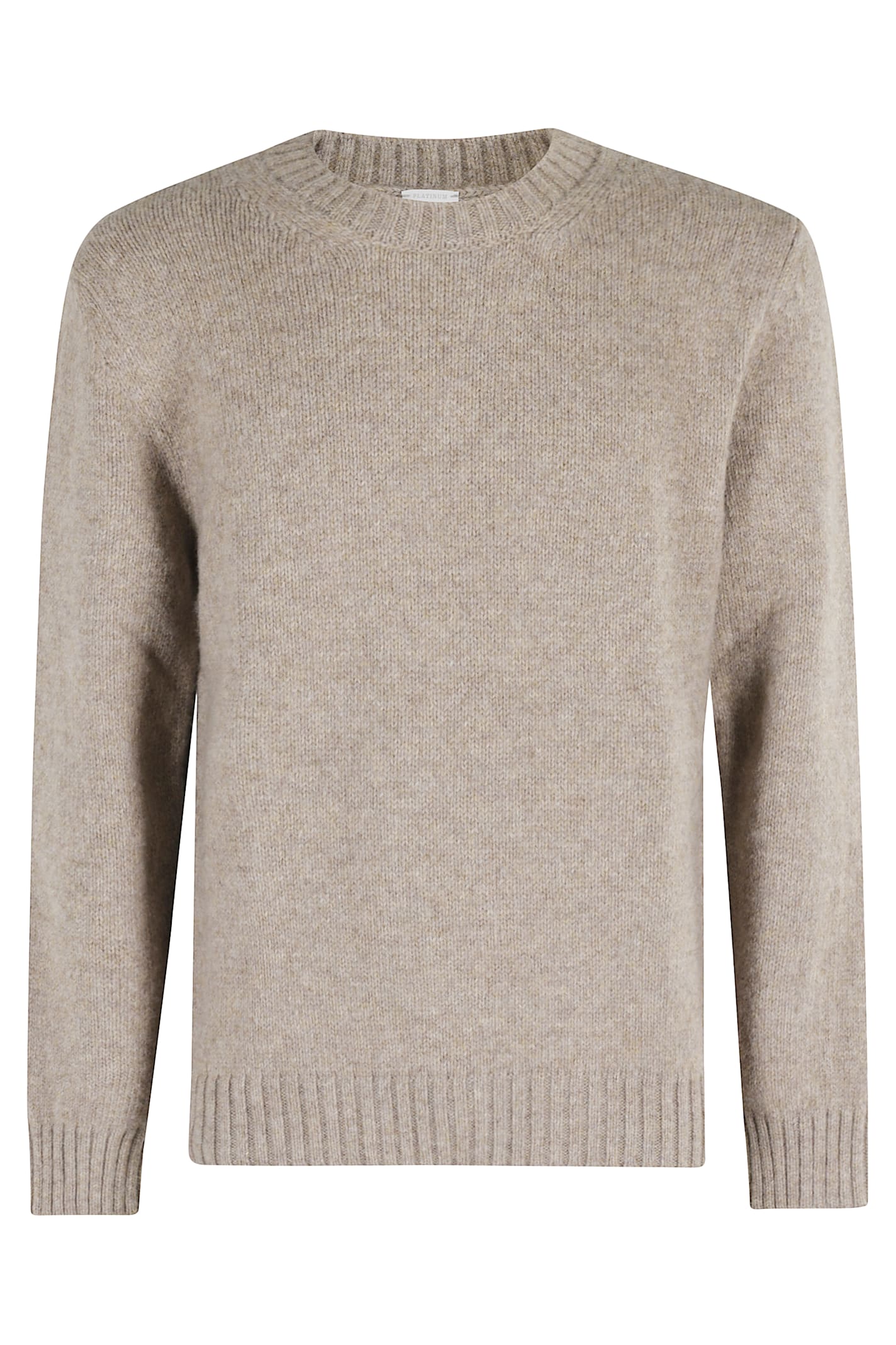 Eleventy Classic Crew Neck Long-sleeve Sweater In Brown