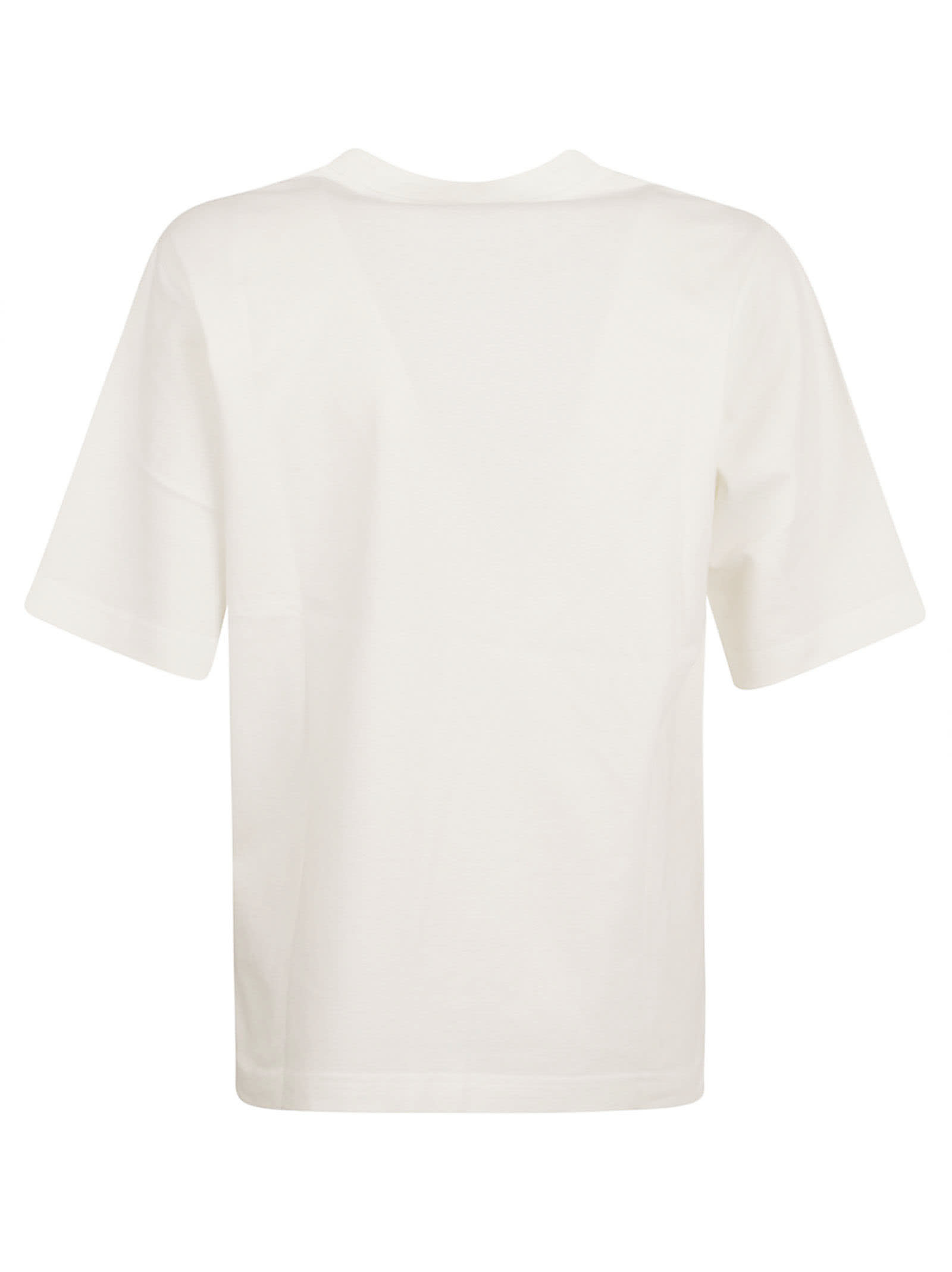 Shop Burberry Flock Rose T-shirt In White
