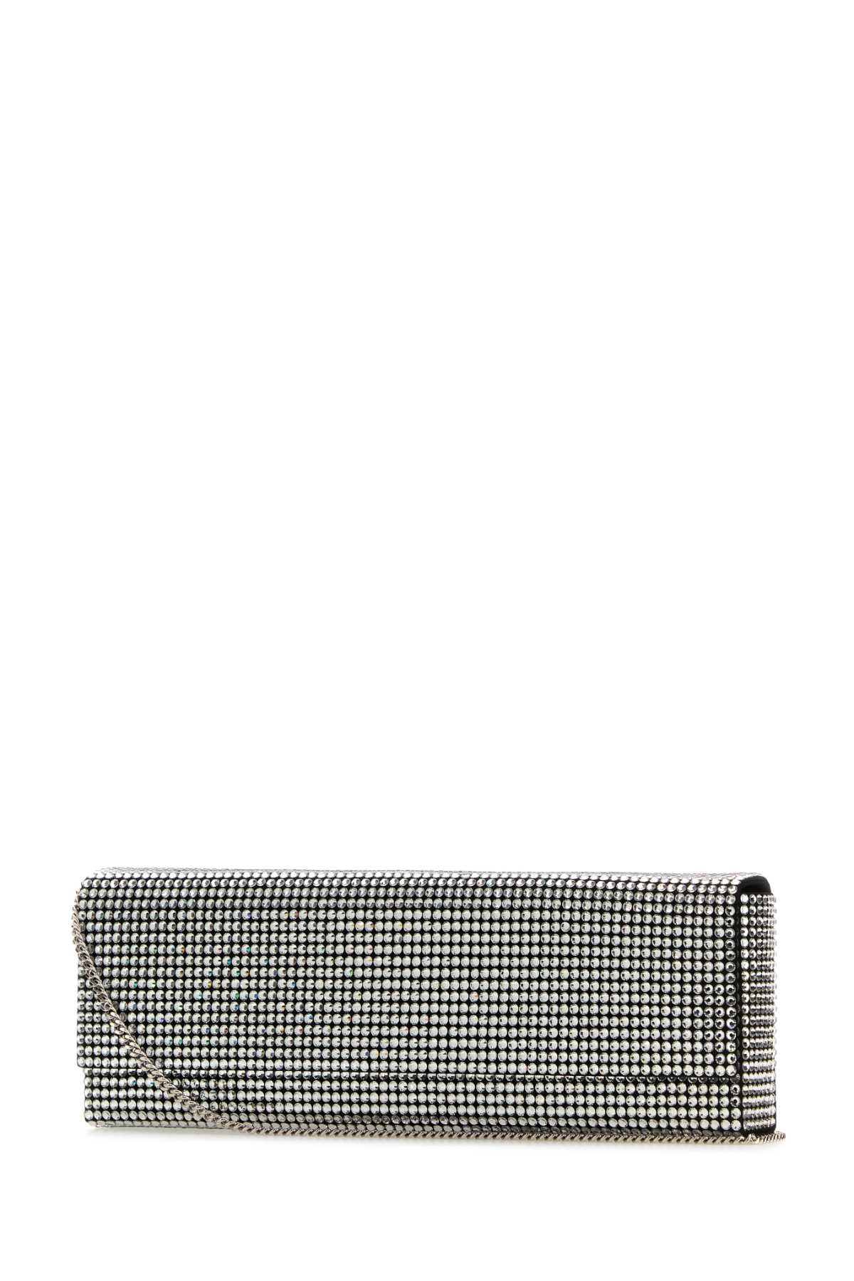 Amina Muaddi Women's Embellished Satin Amini Paloma Clutch In Satblasil