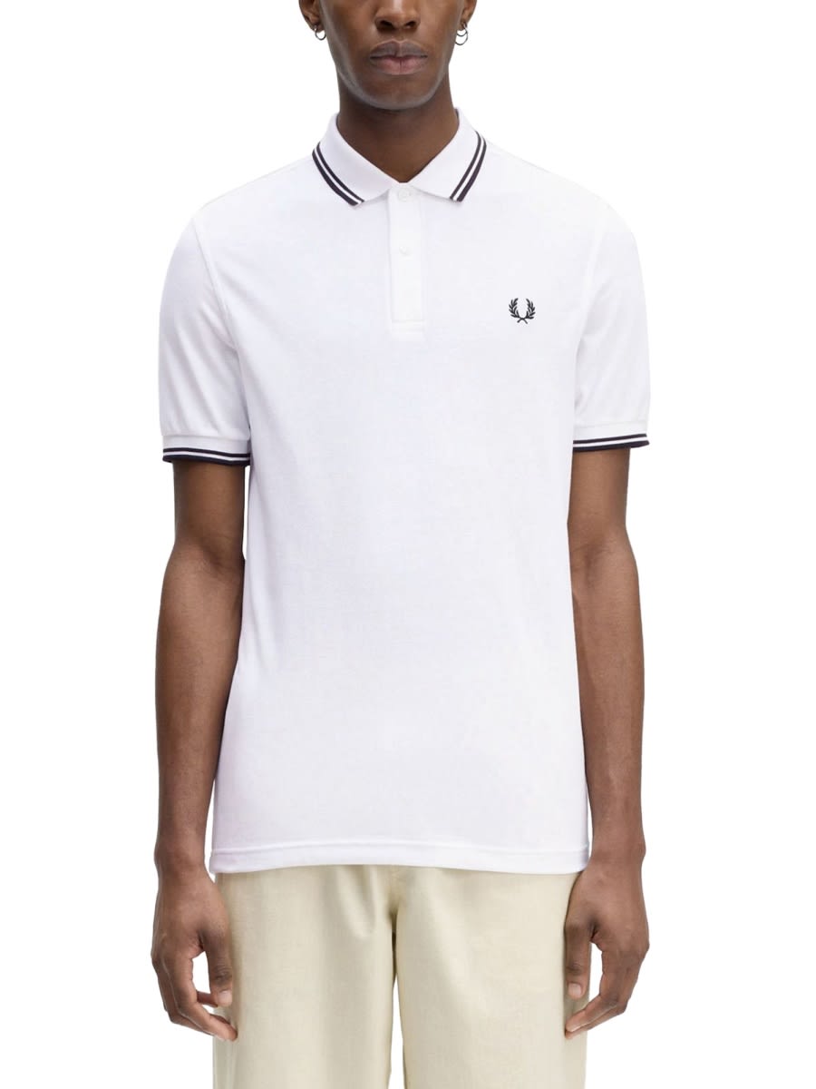 Fred Perry Twin Tipped Polo Shirt In Pink