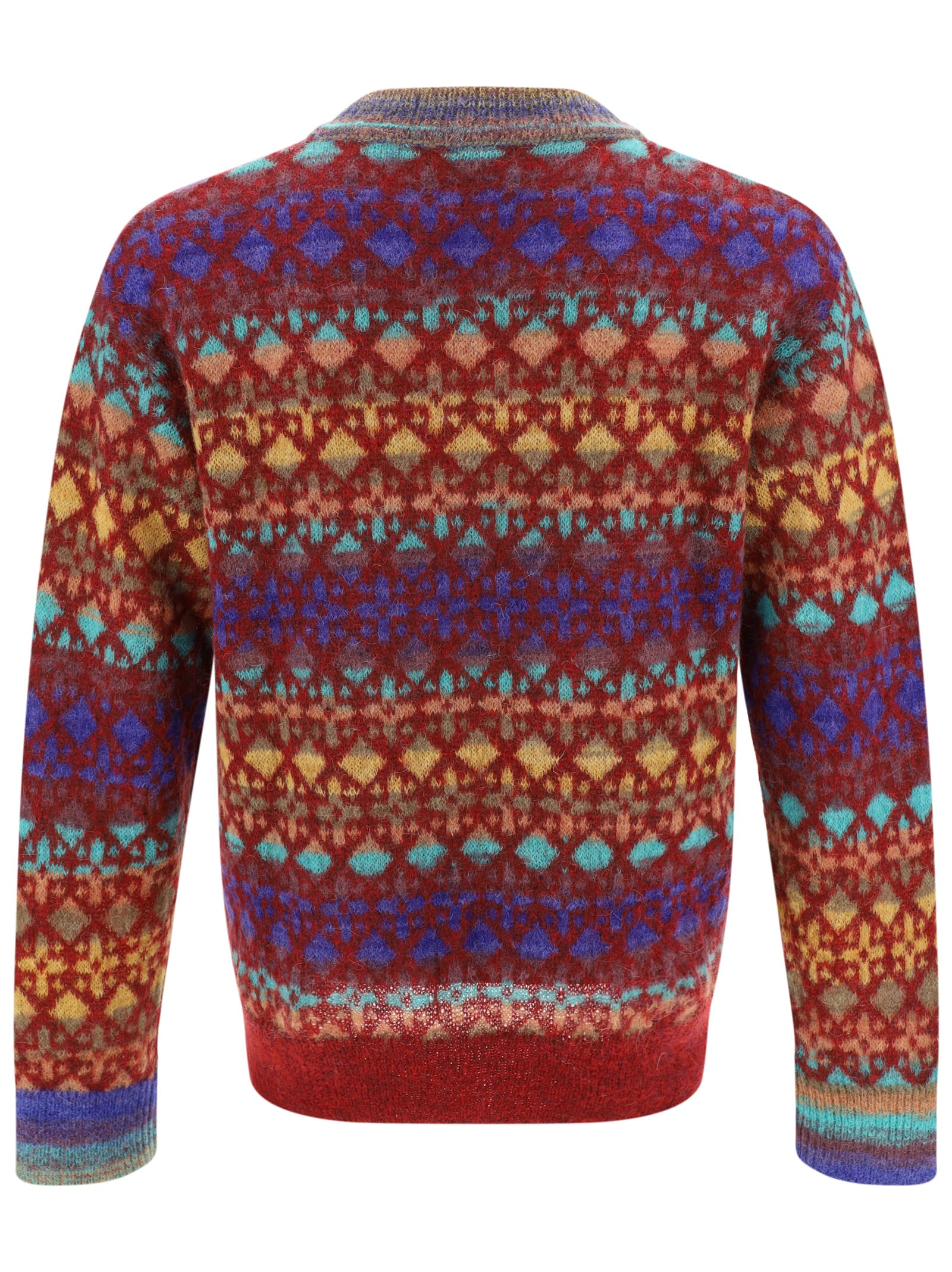 Shop Dsquared2 Sweater In Bordeau Multicolor