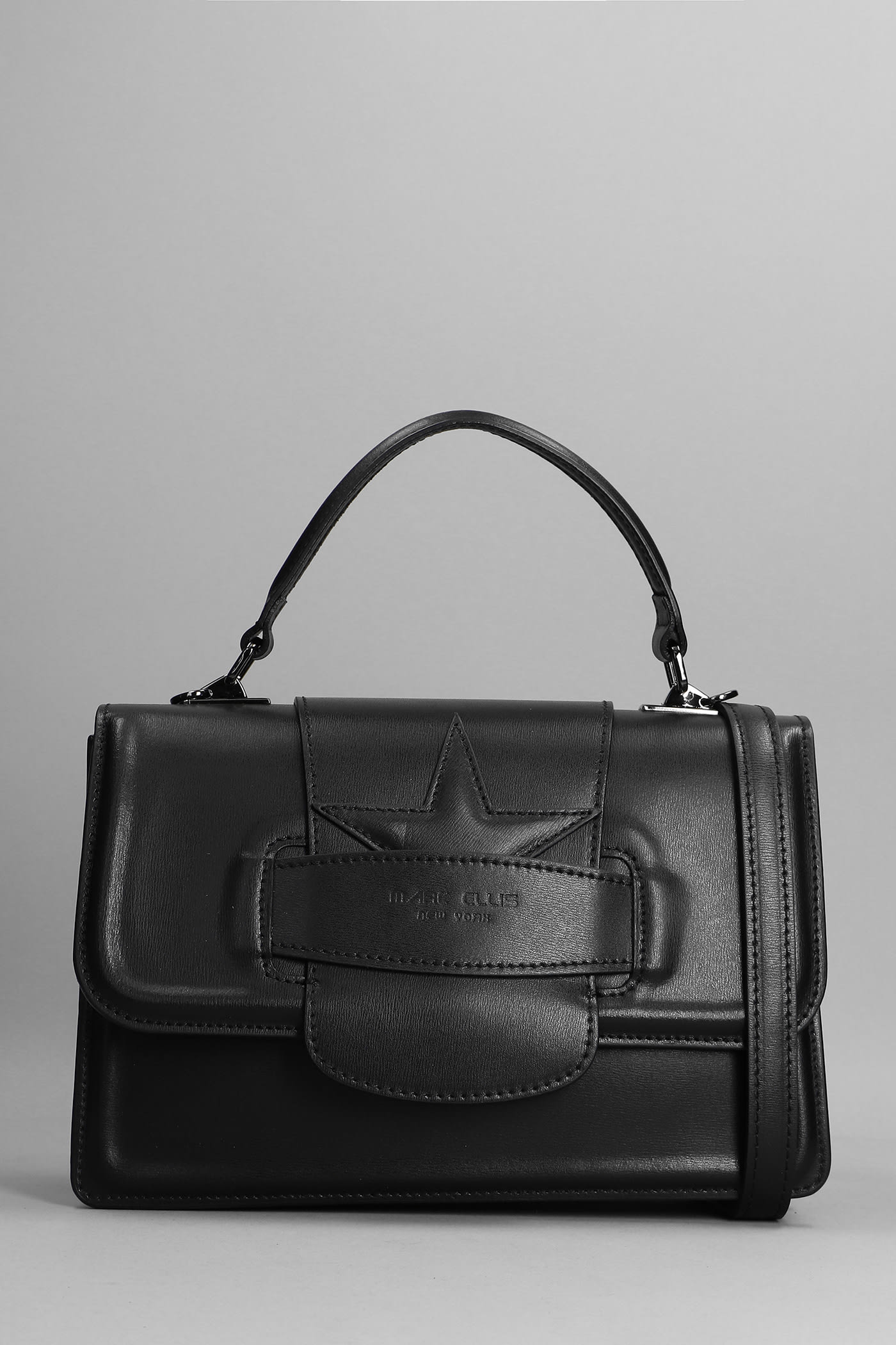 Marc Ellis Blazer Hand Bag In Black Leather