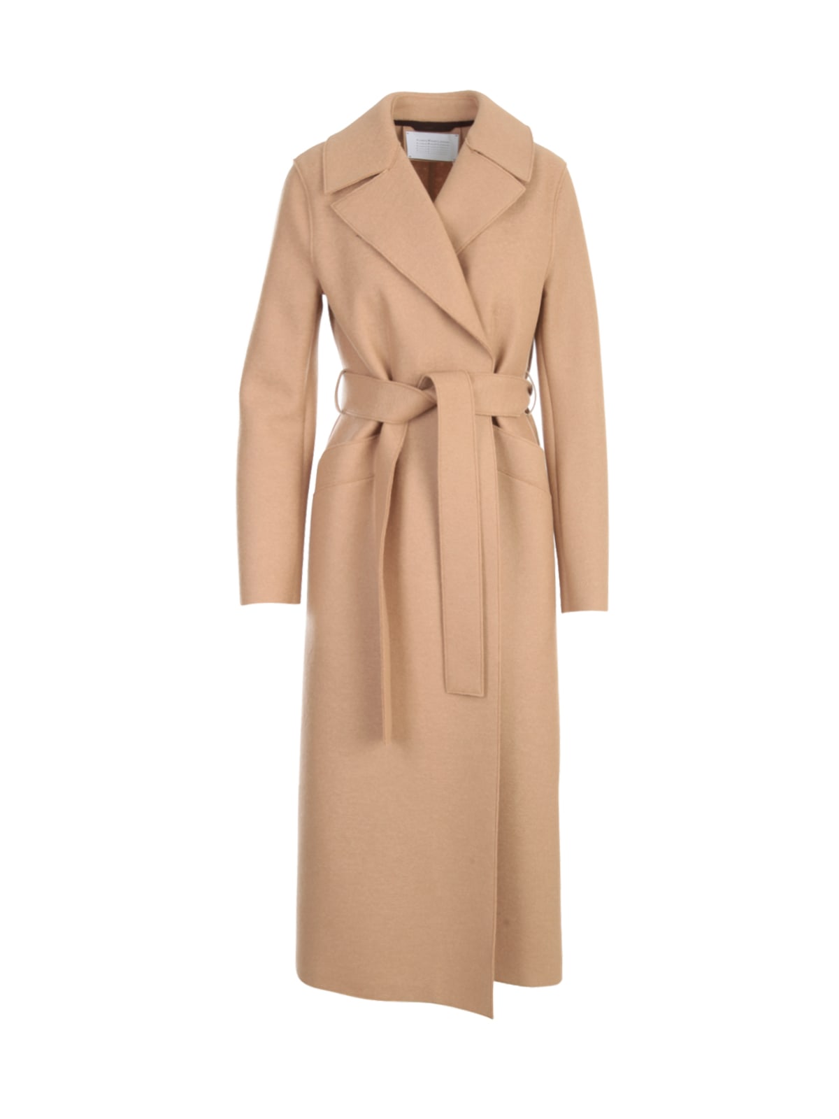 Harris Wharf London Women Long Maxi Coat Pressed Wool With Polaire Lining
