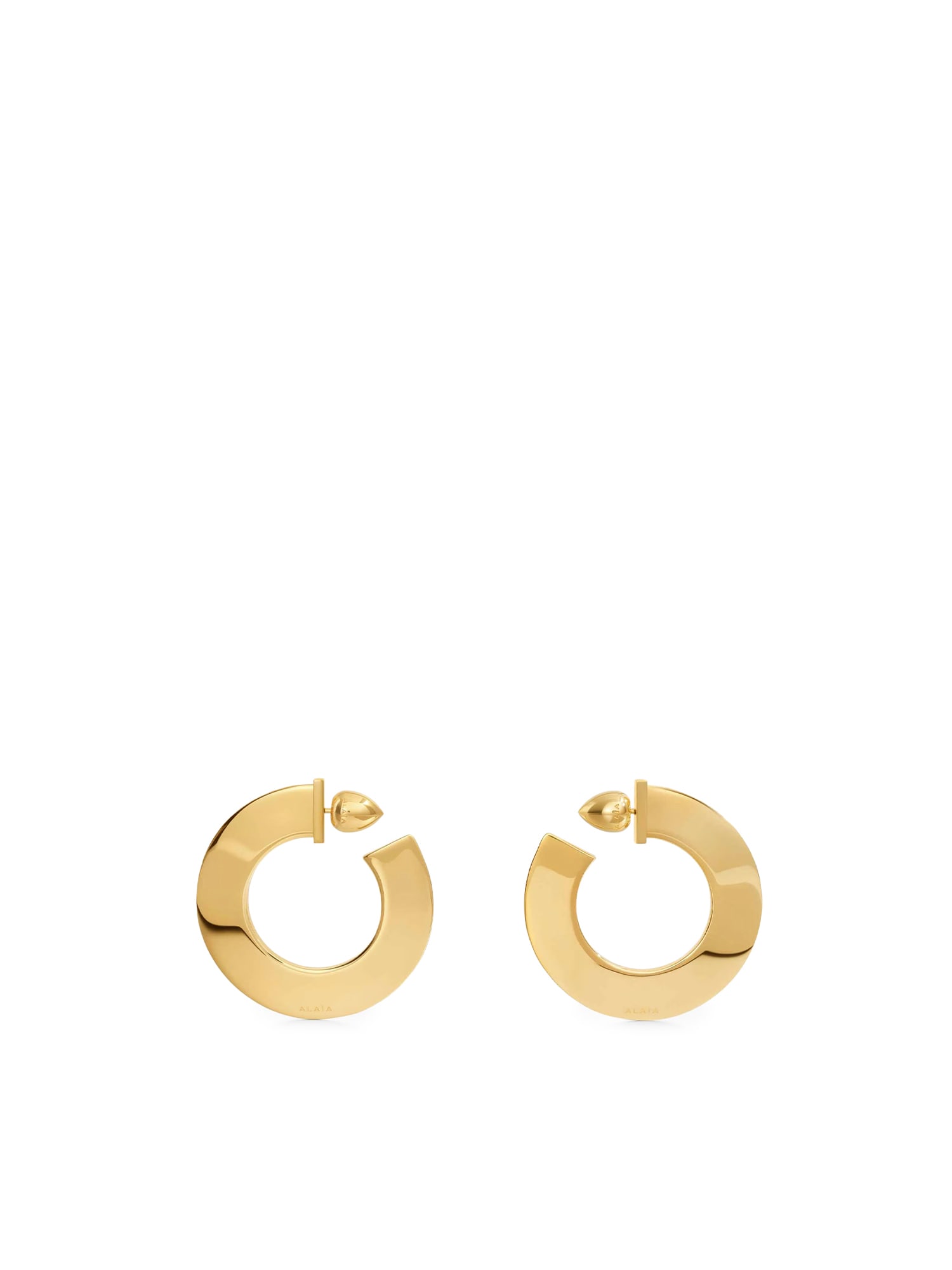 Alaïa Blade Hoop Small Earrings In Gold