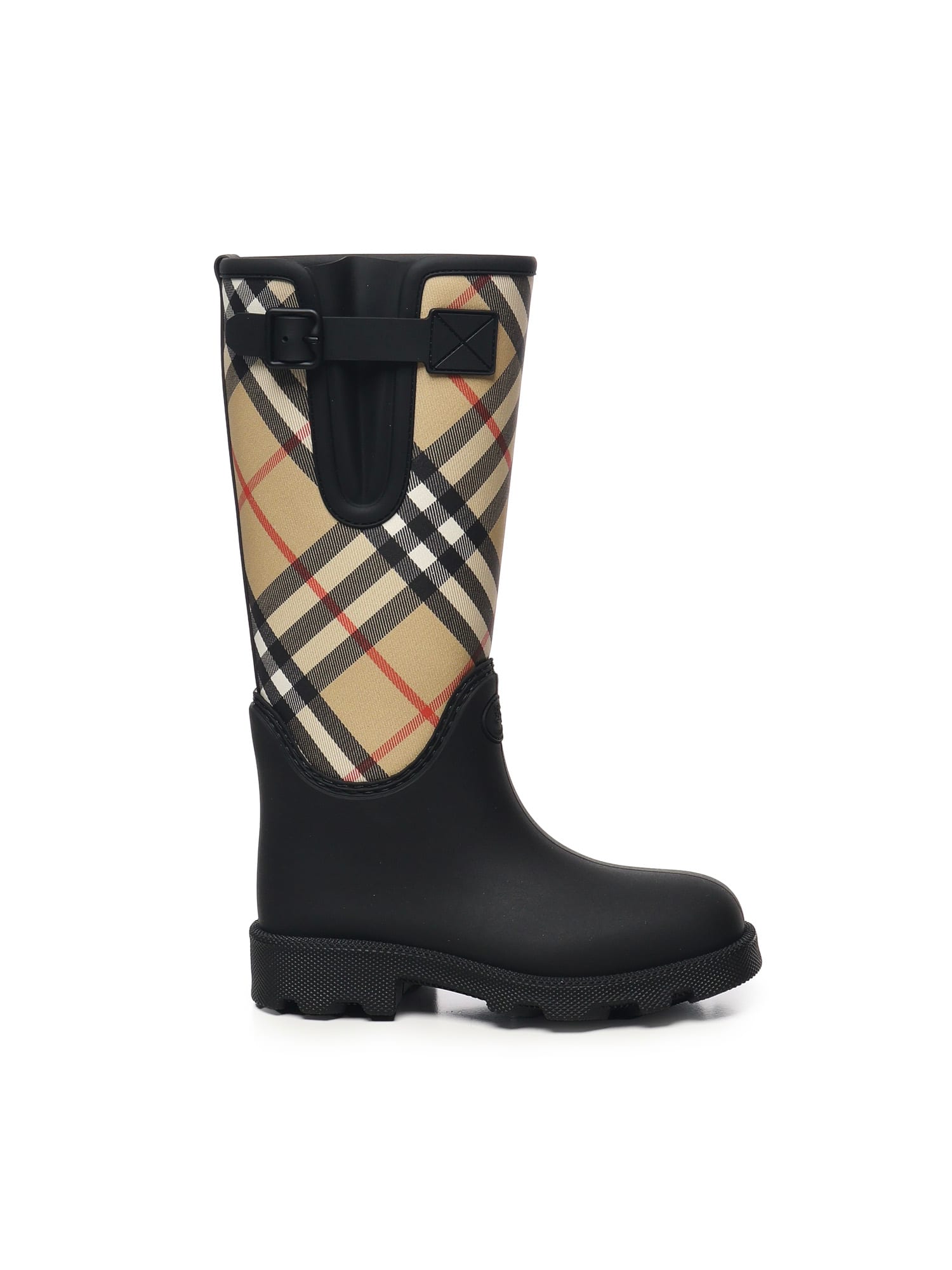Burberry Marsh Stamp High Boots In Black