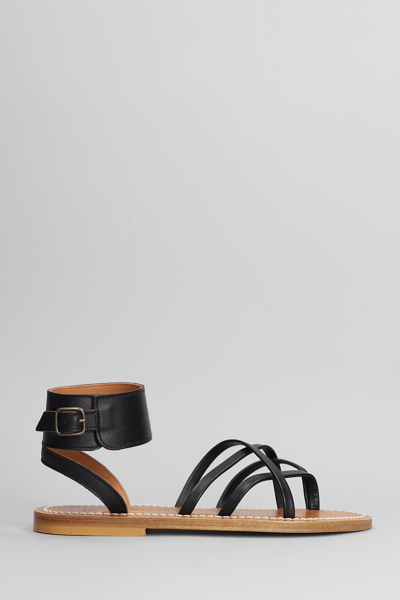 K.Jacques K. Jacques Selyse F Flats In Black Leather