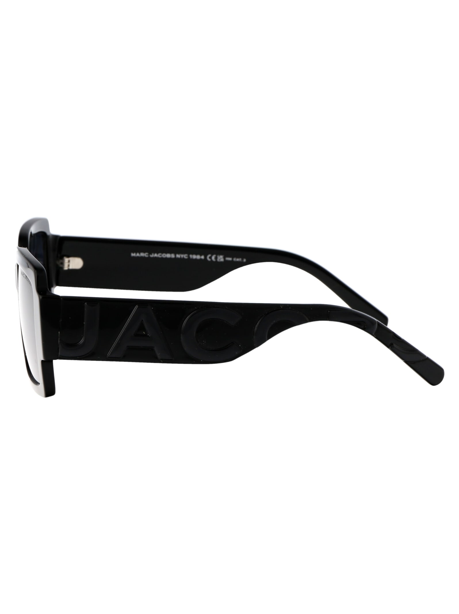 Marc Jacobs Black Grey Acetate Sunglasses In Black