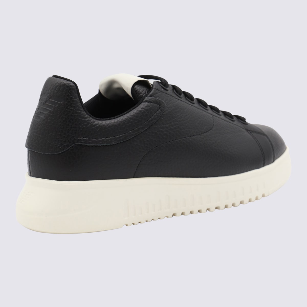 Shop Emporio Armani Black Sneakers