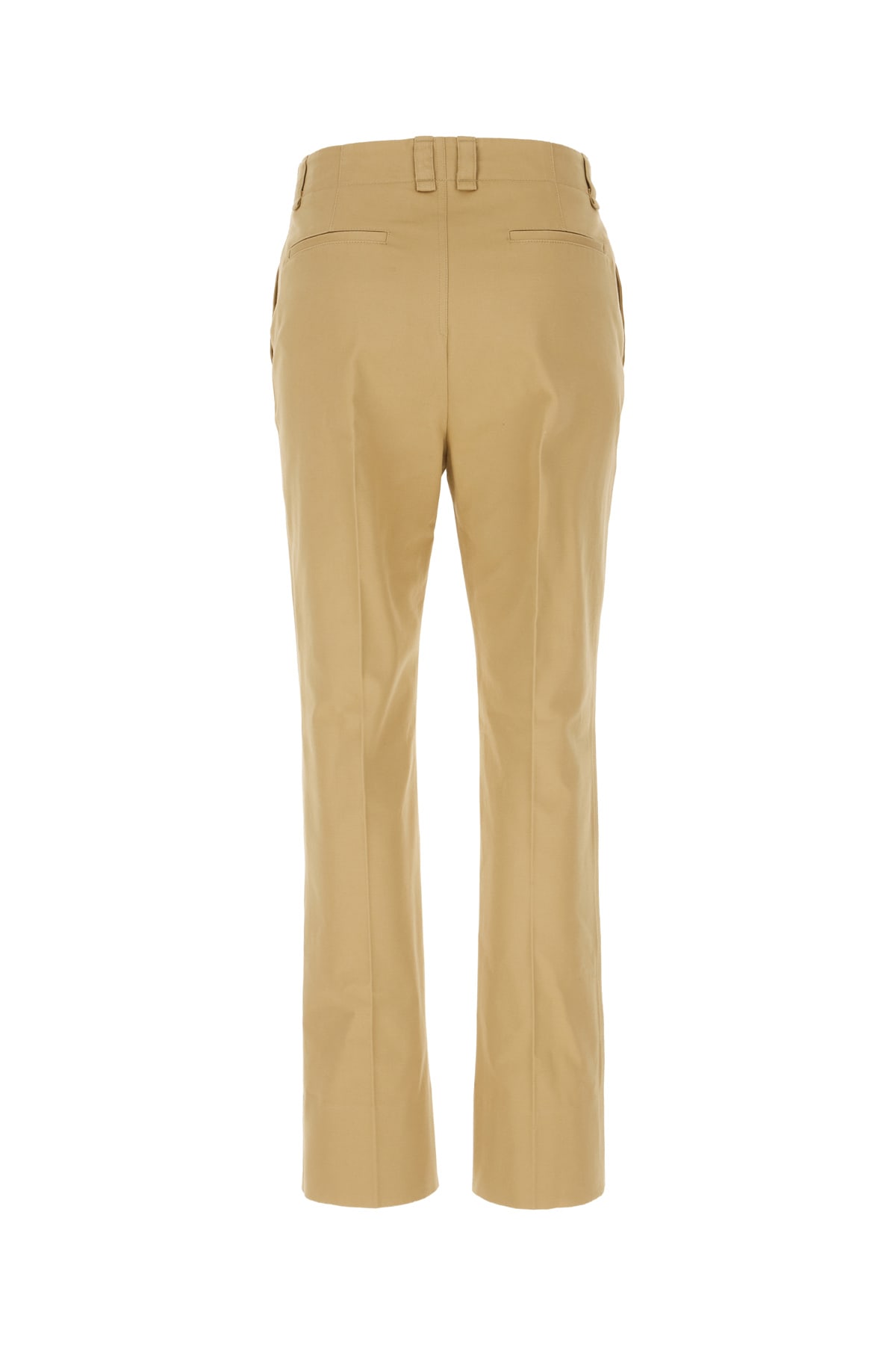 Shop Saint Laurent Beige Cotton Pants