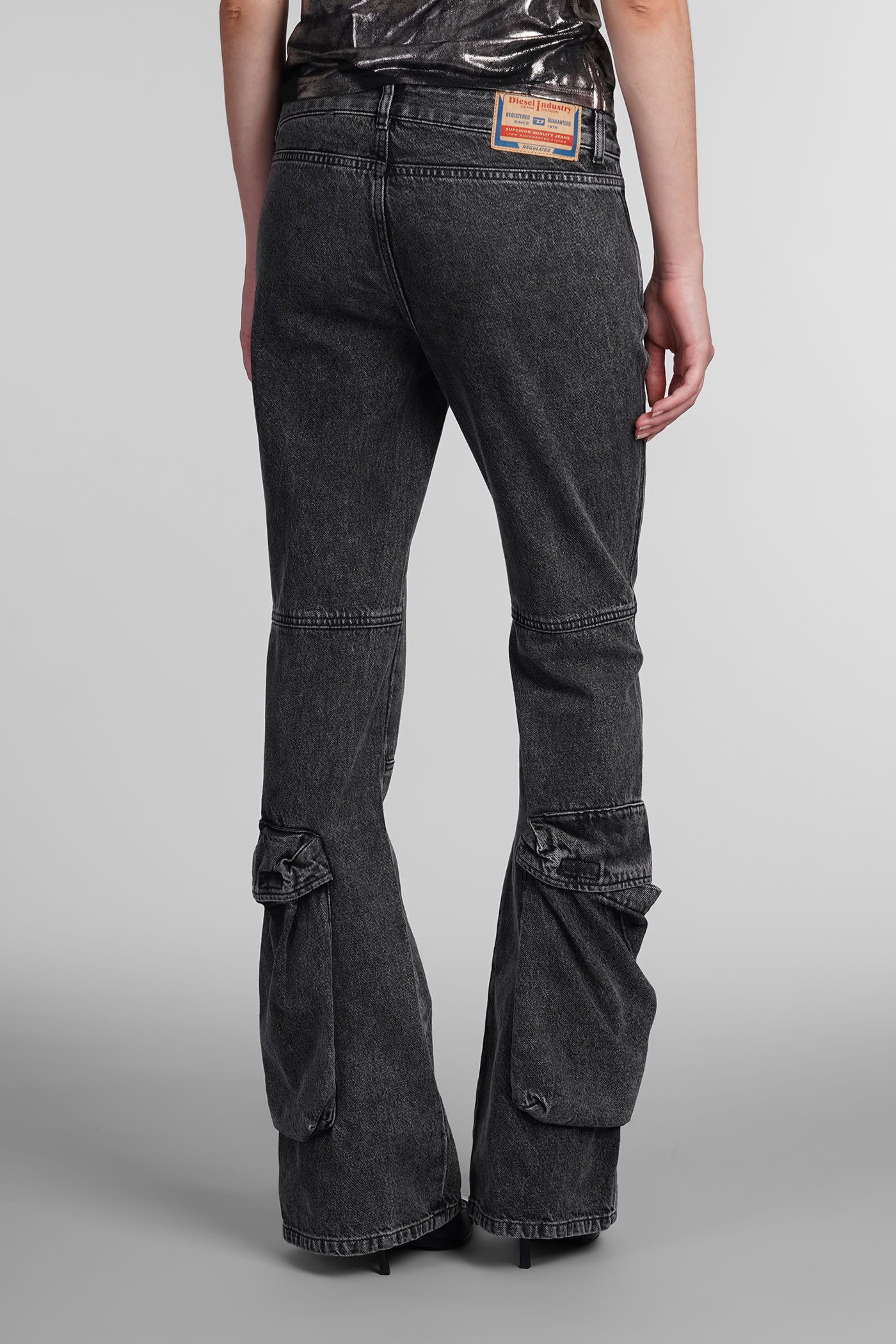 Shop Diesel D Poky Jeans In Black Denim