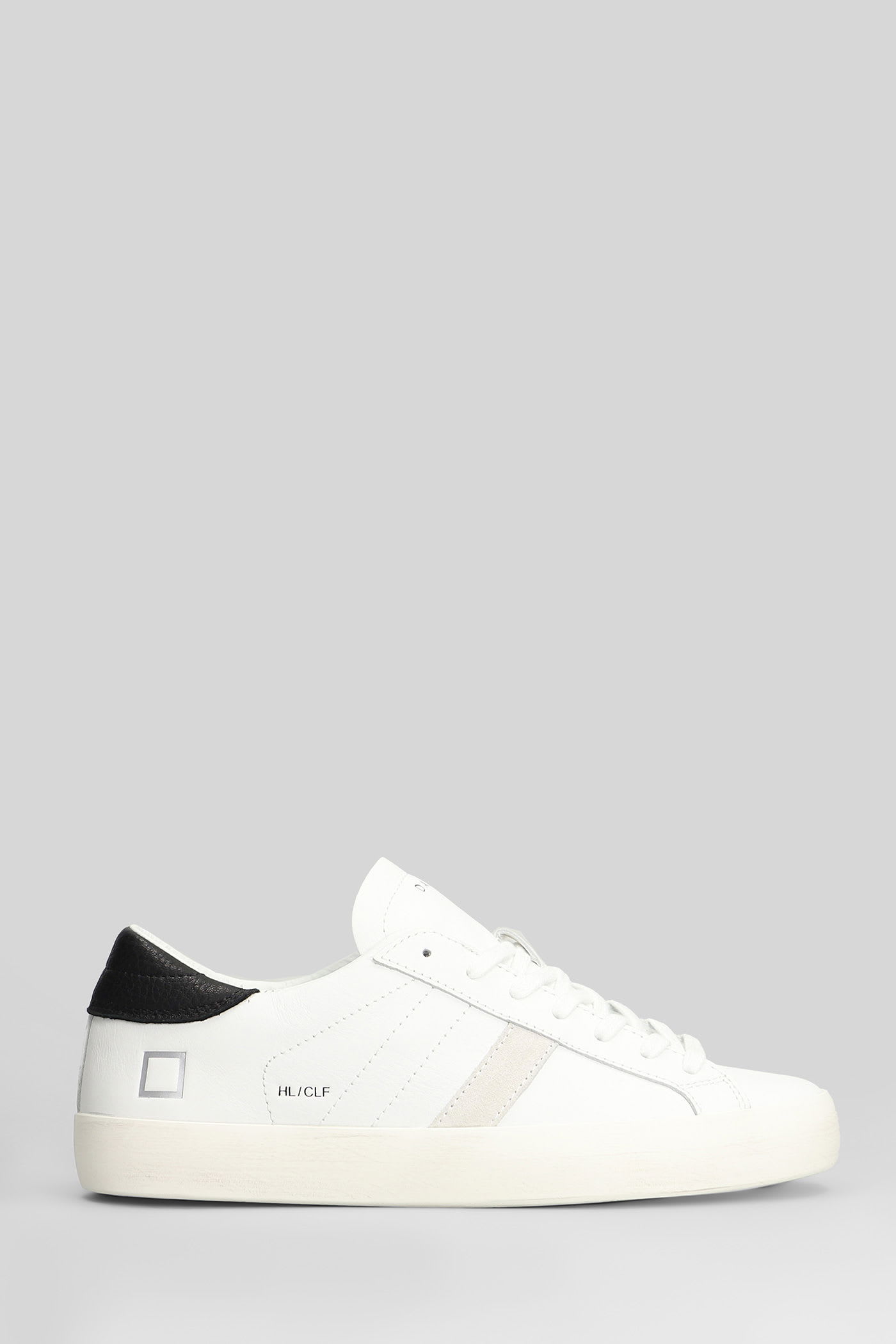 Date Hill Low Calf Sneakers In White Leather In White