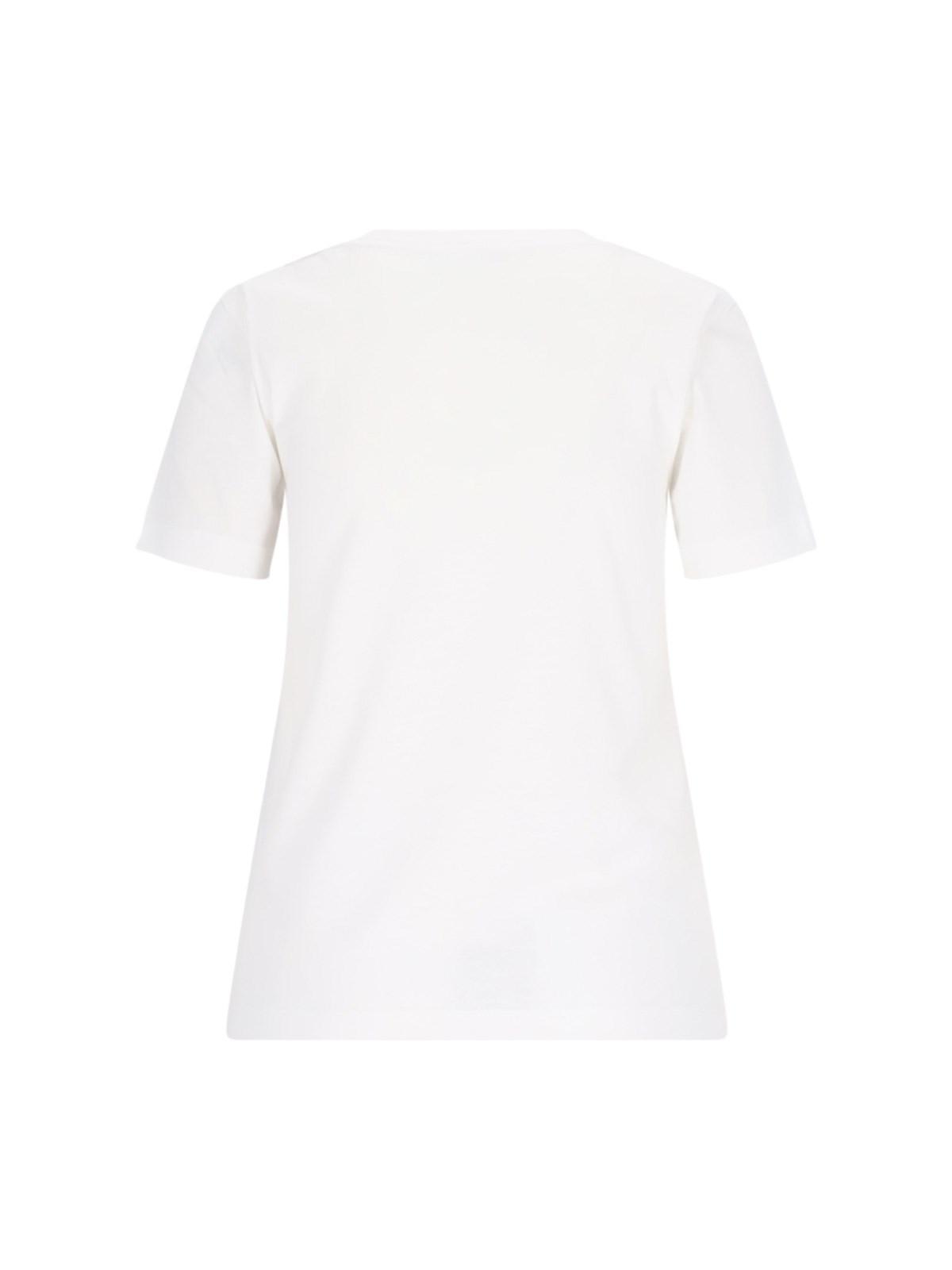 Shop Moncler Logo T-shirt With Studs In White