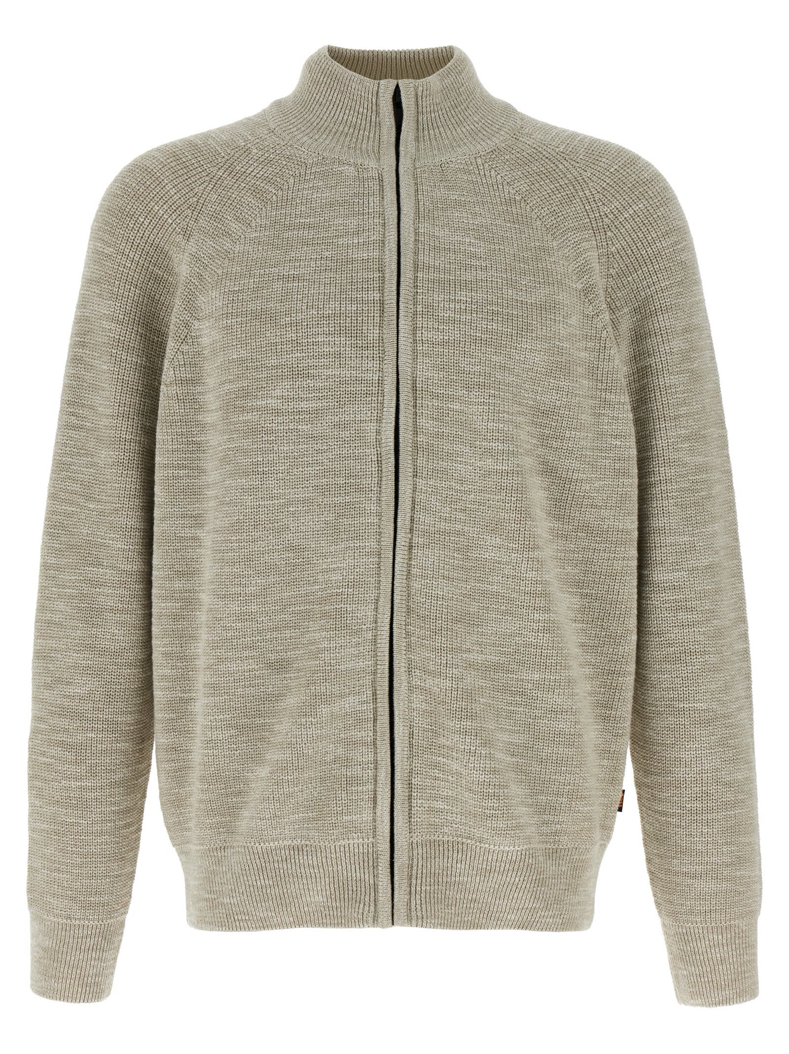 Shop Hugo Boss Kenion Cardigan In Beige