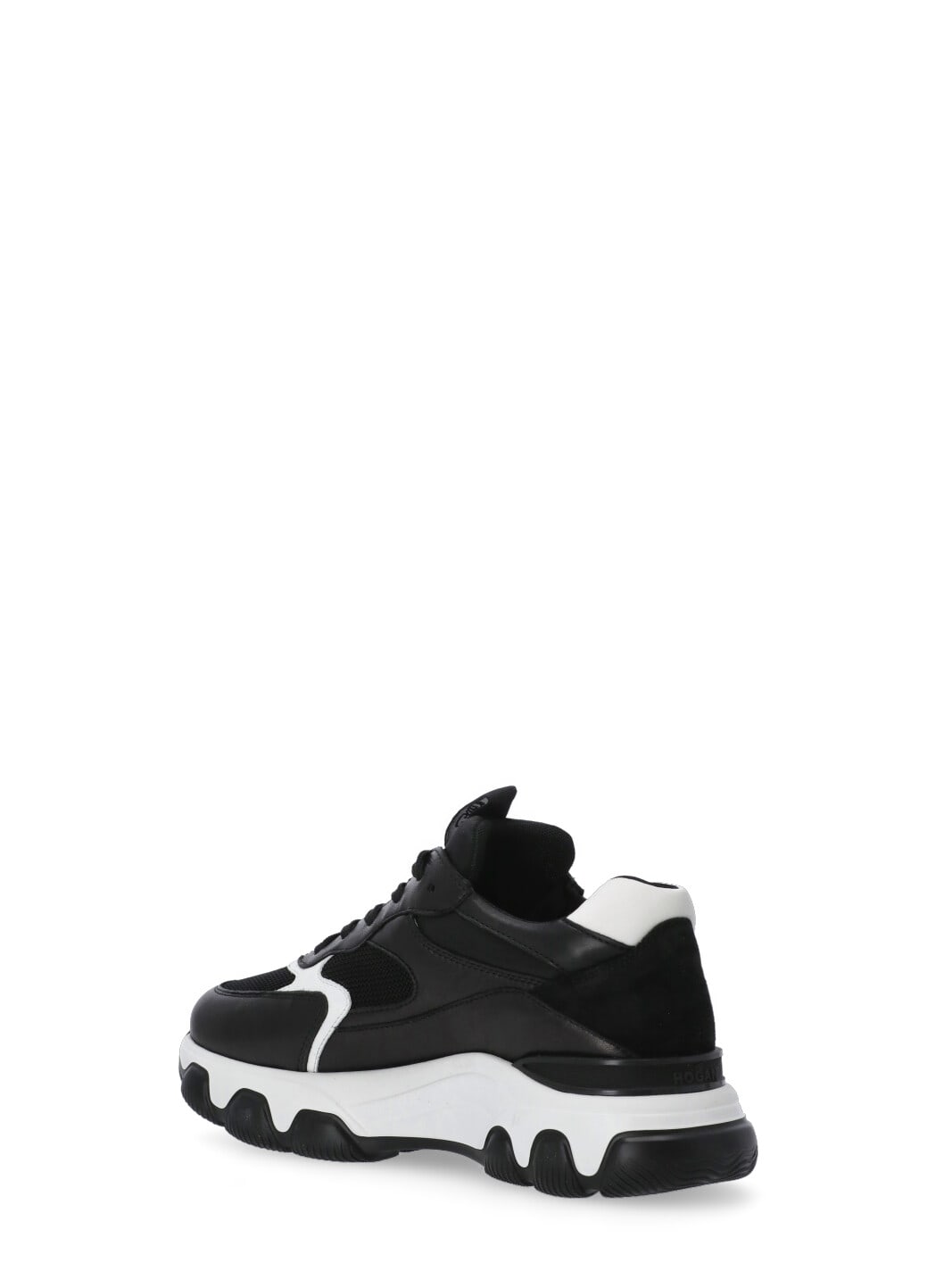 Hogan Black Fabric Hyperactive Sneakers In Black