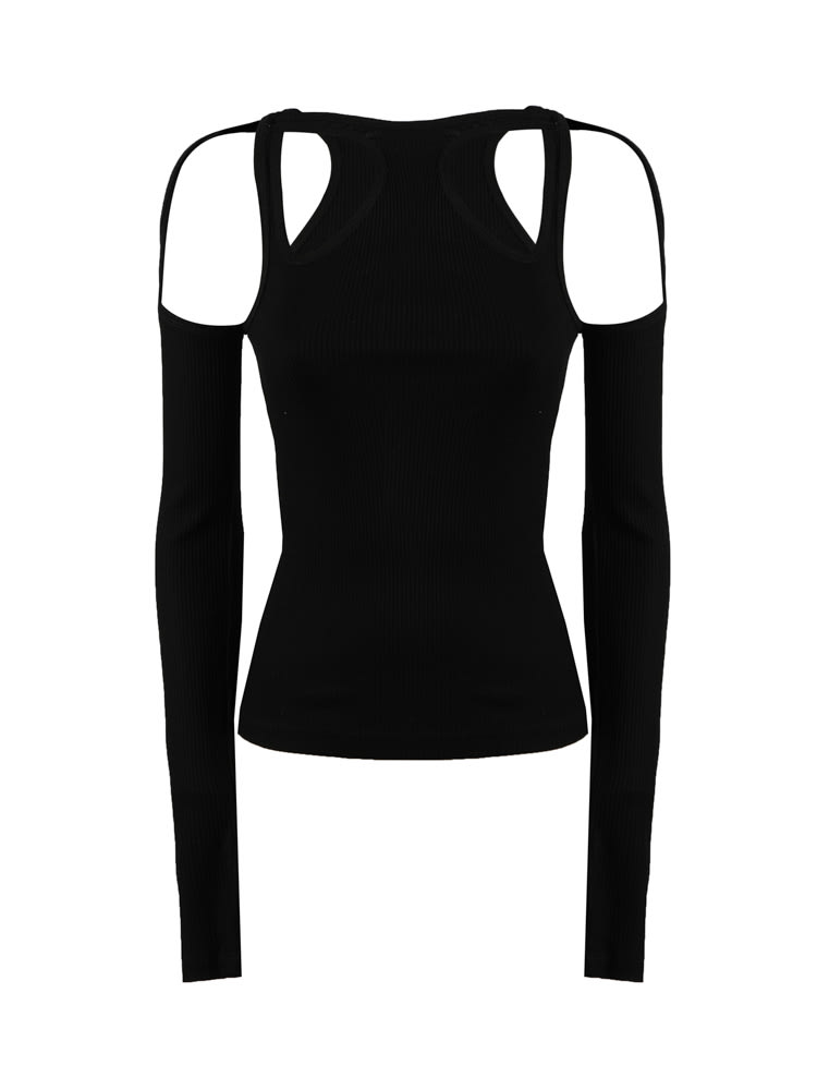 DION LEE LONG SLEEVE CUT OUT TOP