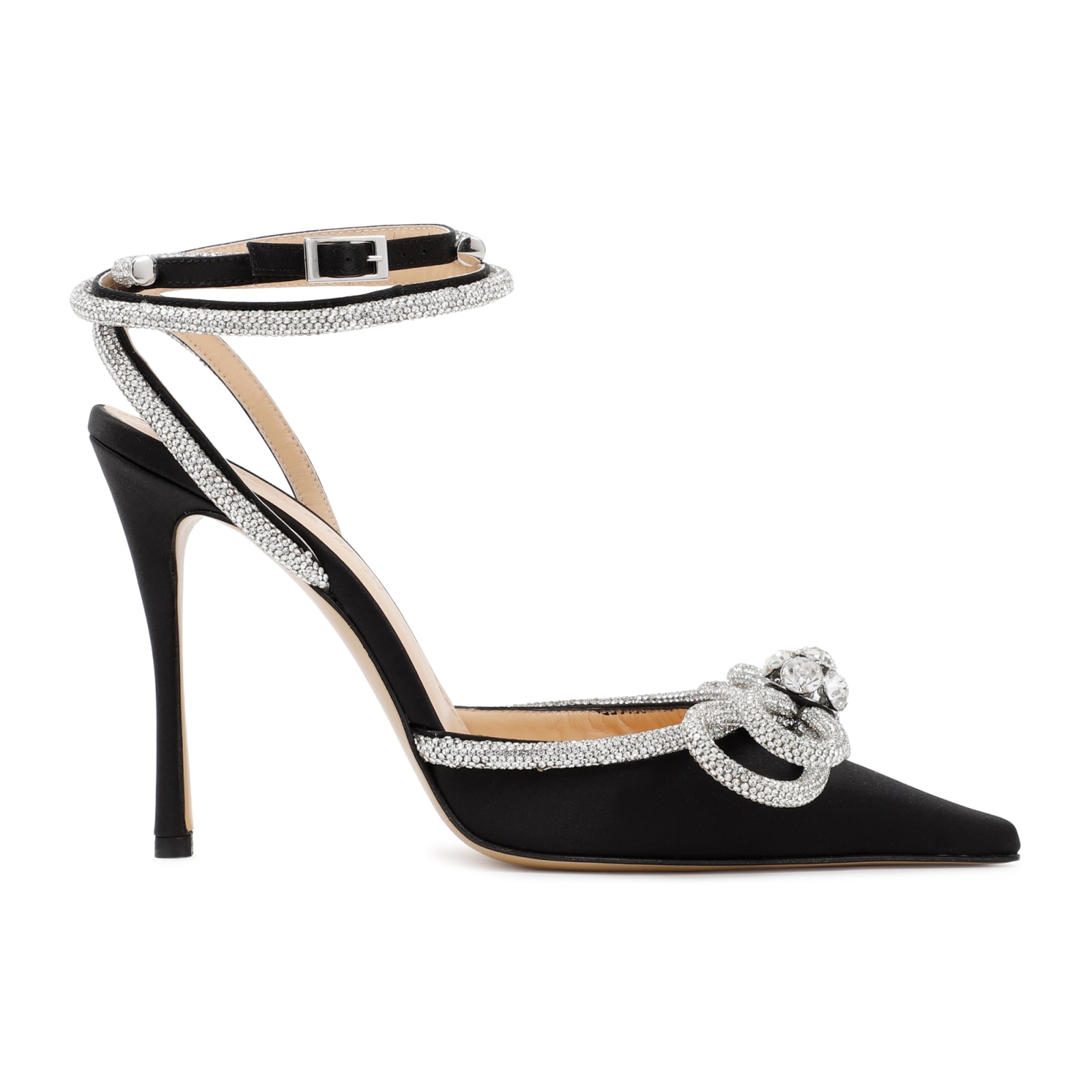 Mach & Mach Double Bow Sandal In Black