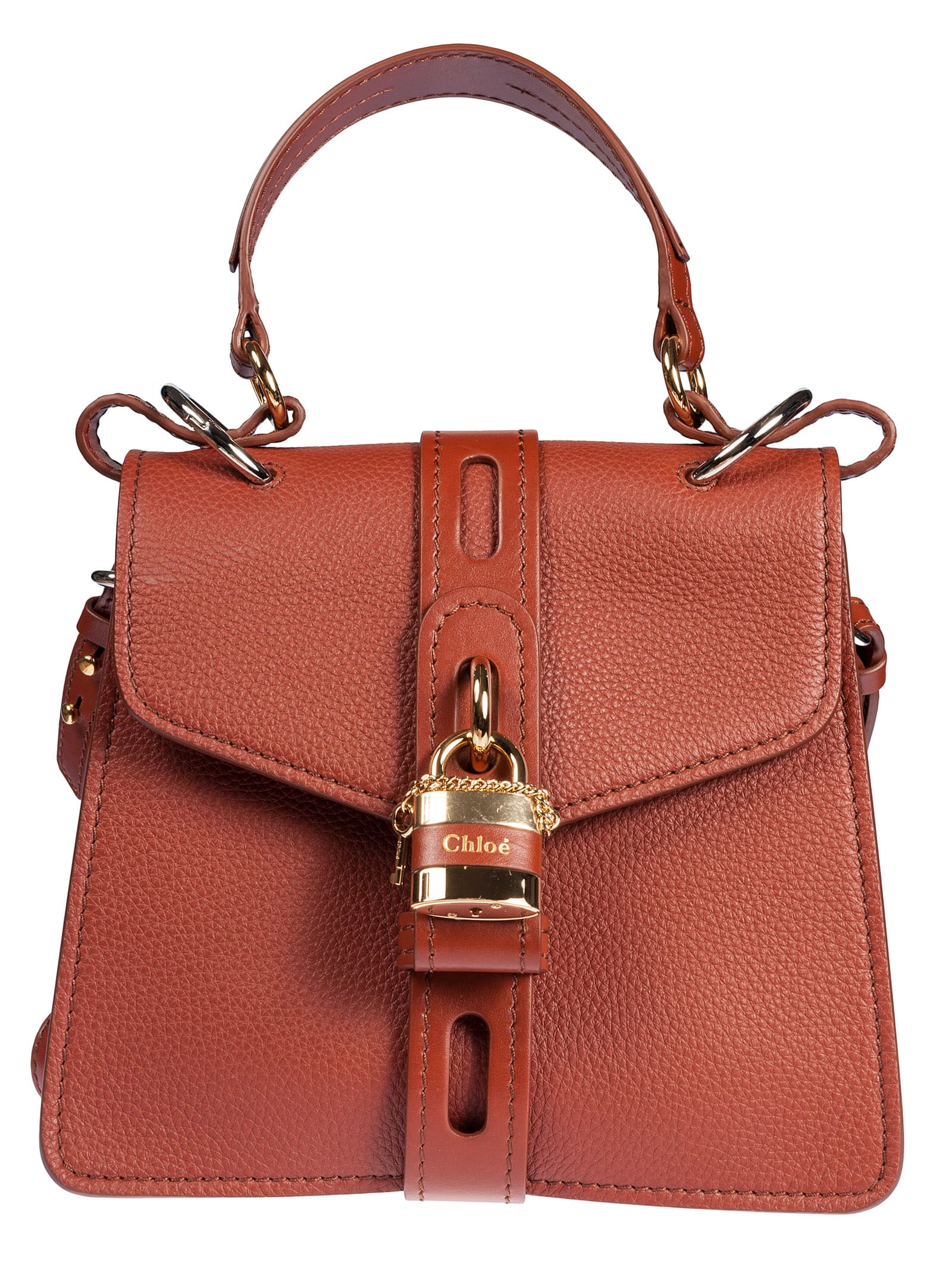 Chloé Small Day Shoulder Bag In Sepia Brown