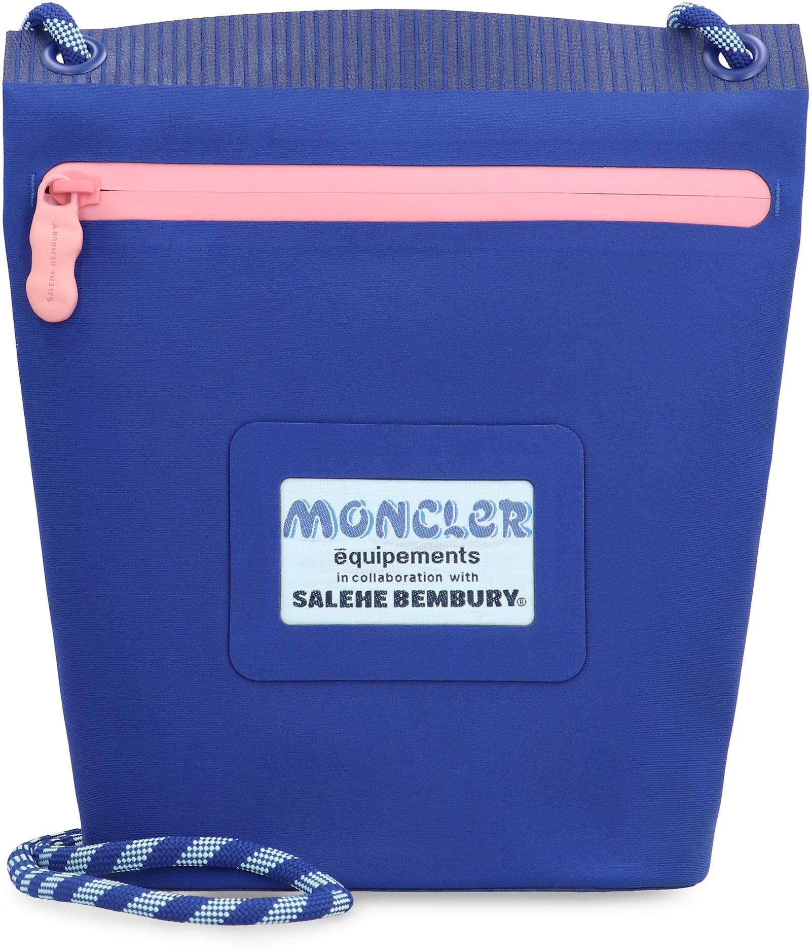 Moncler Salehe Bembury Amoeba Nylon Pouch In Blue