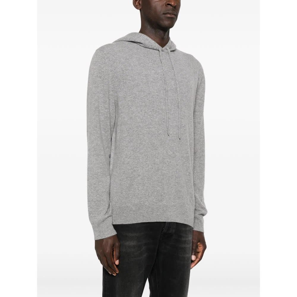 7 For All Mankind Cashmere Drawstring Hoodie In Gray