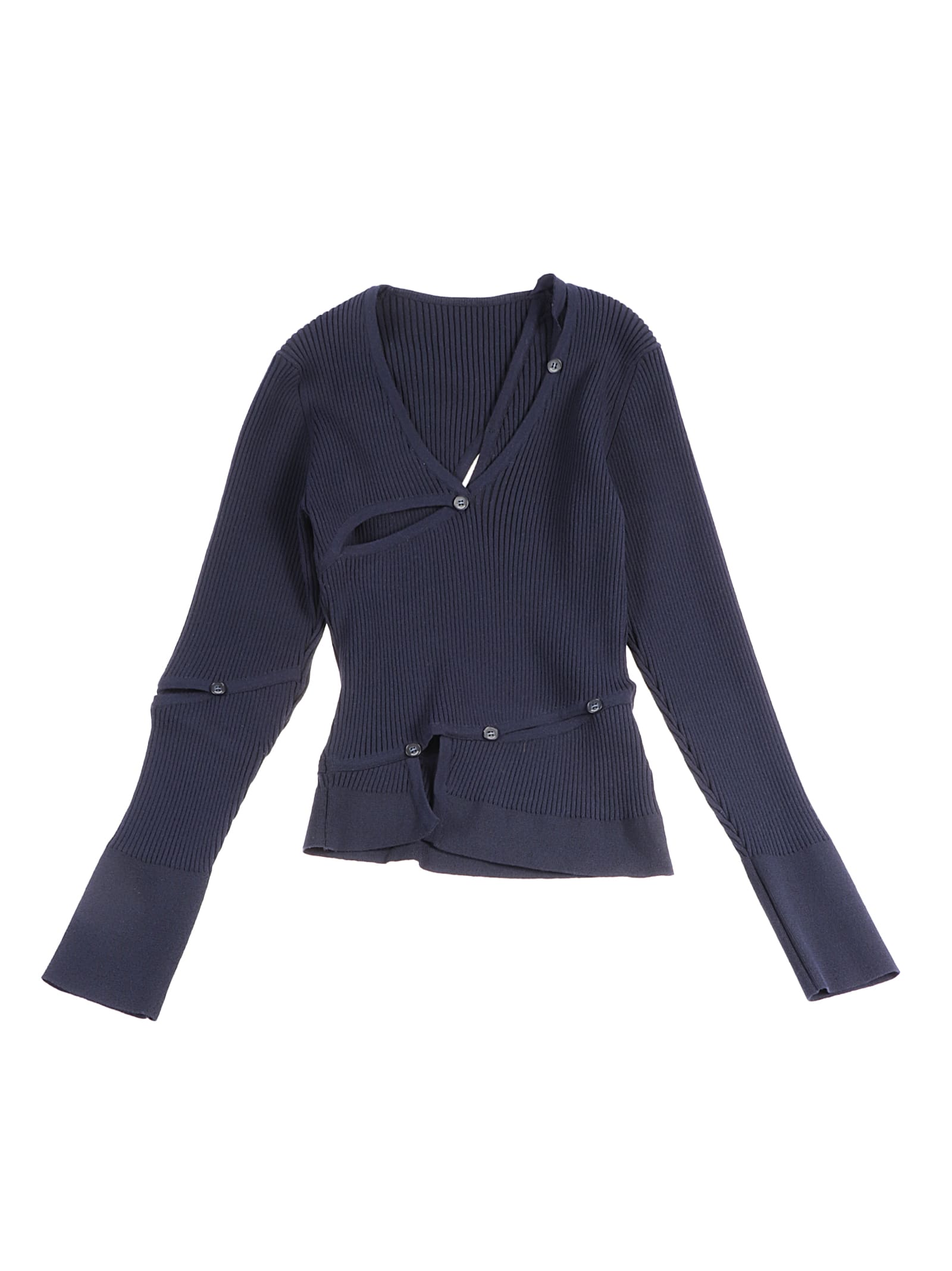 jacquemus cardigan tordu