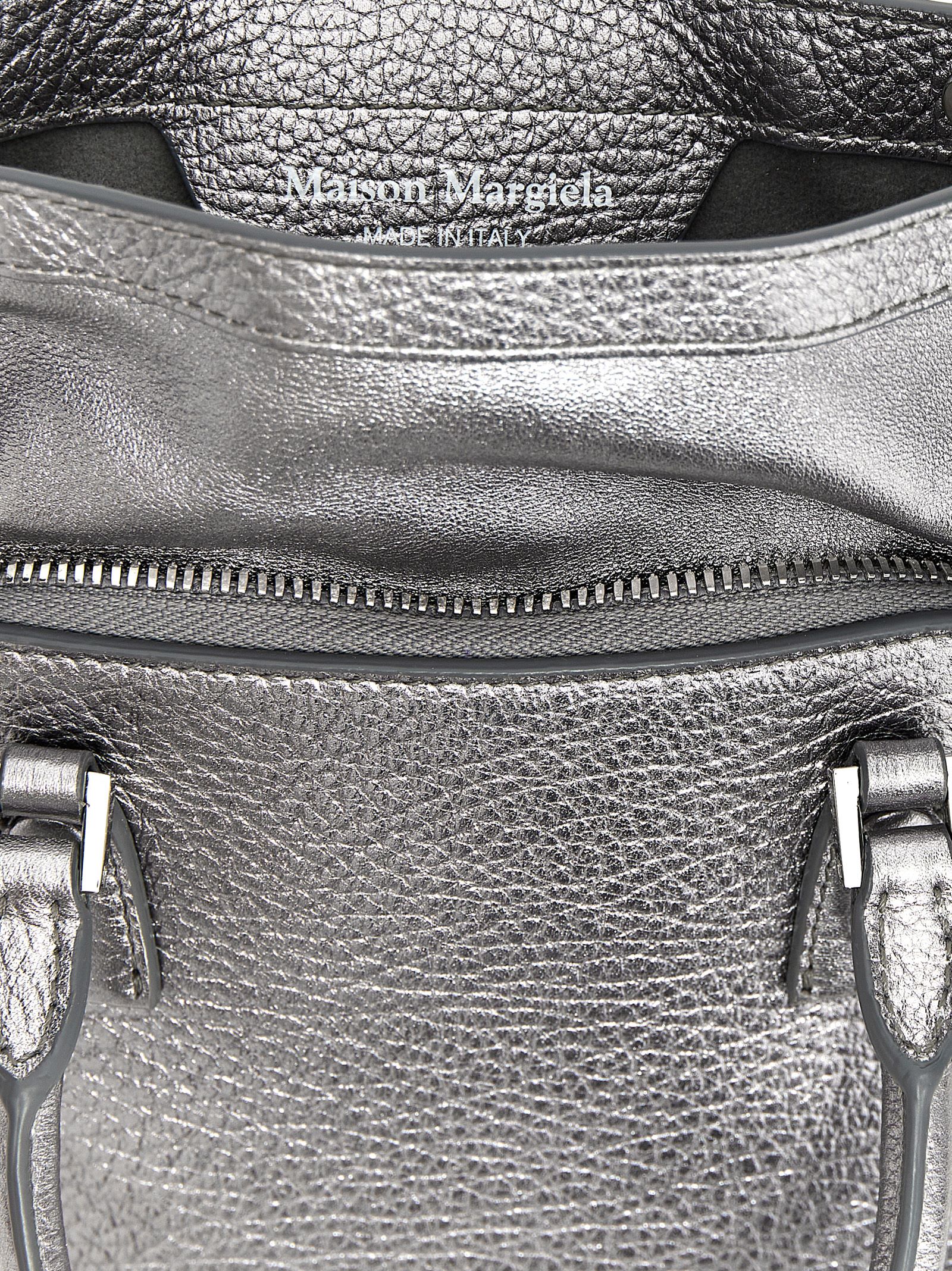 Shop Maison Margiela 5ac Classique Micro Handbag In Argento