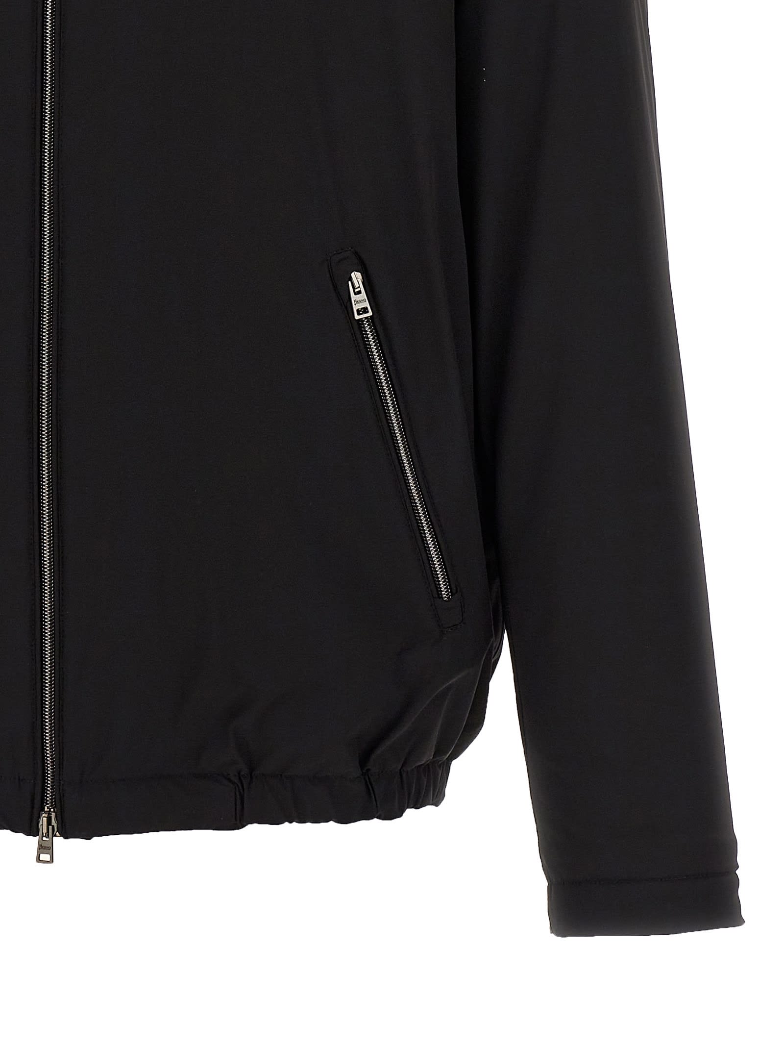 Shop Herno Hooded Down Jacket  In Black