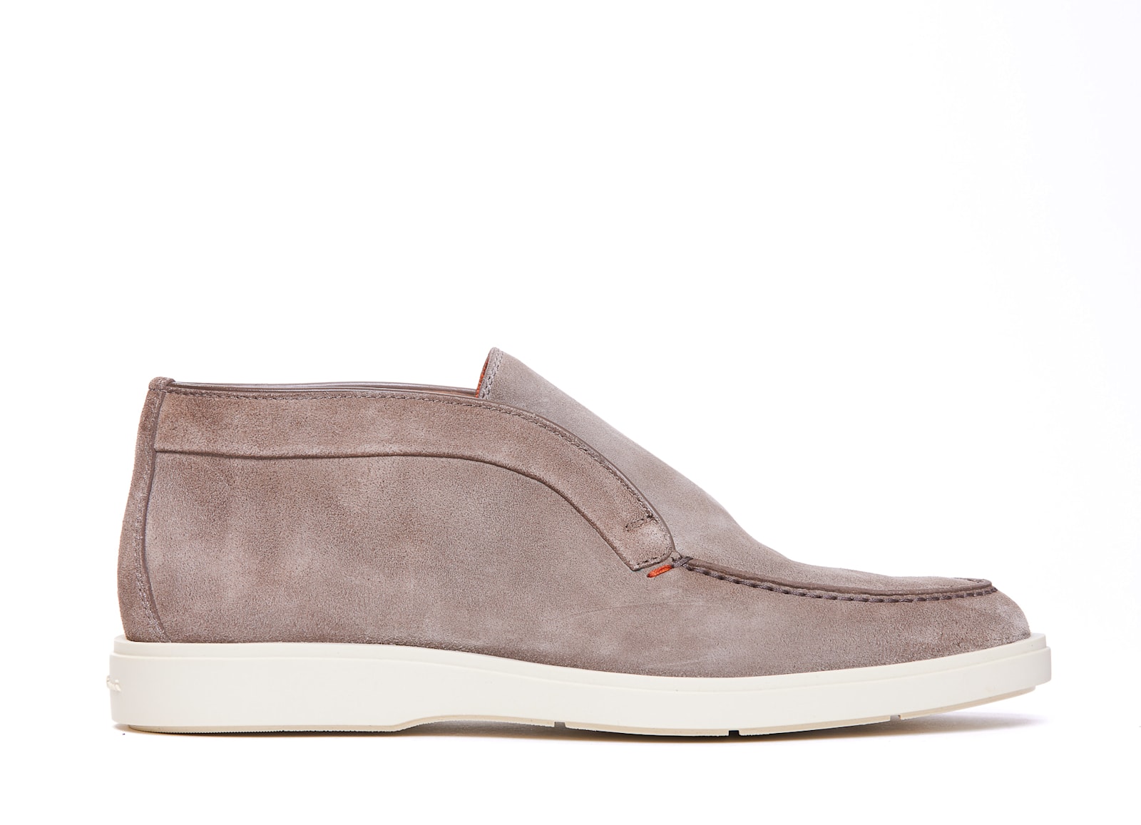 Shop Santoni Desert Suede Bootie In Brown