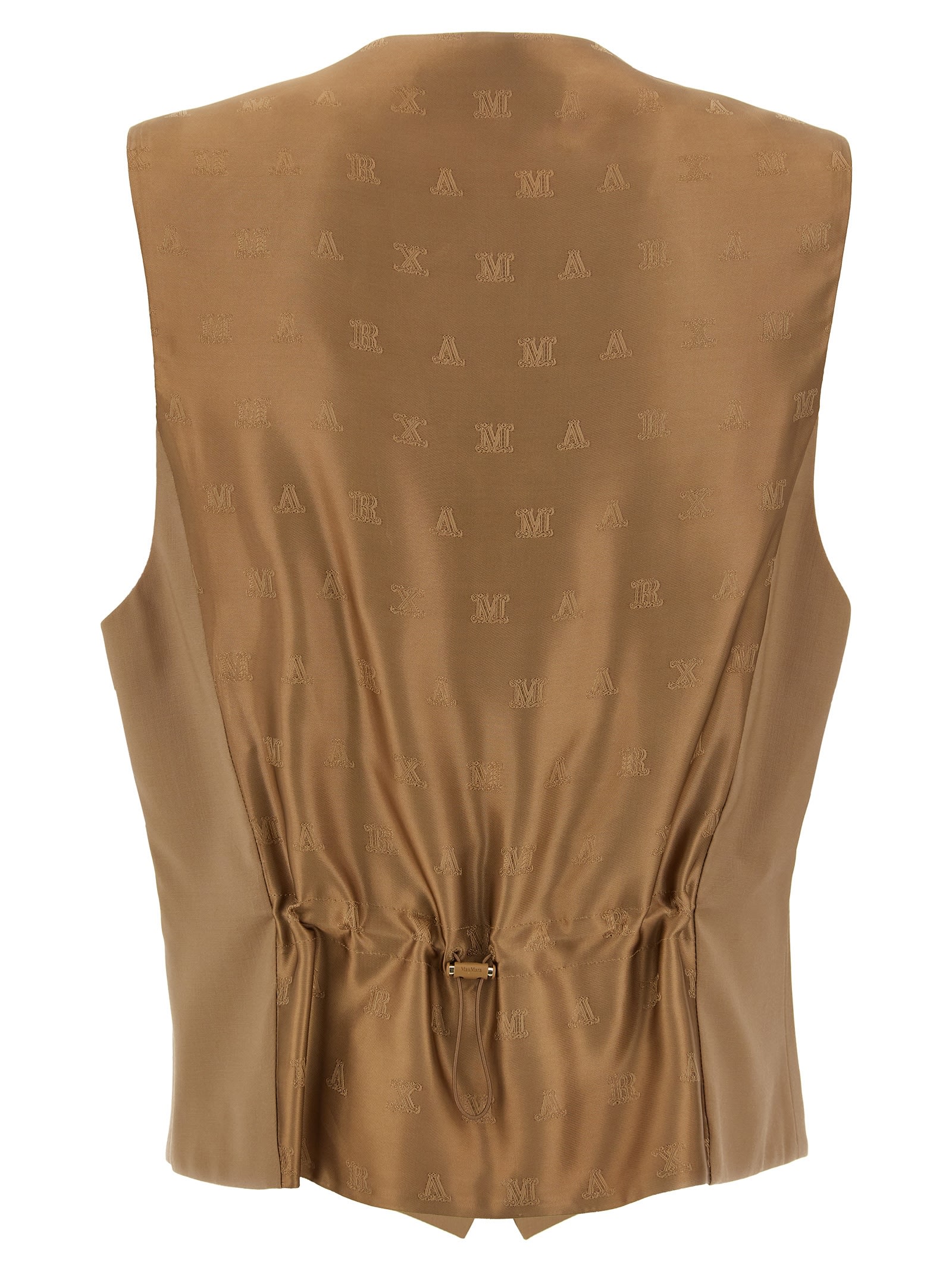 Shop Max Mara Zuai Vest In Beige