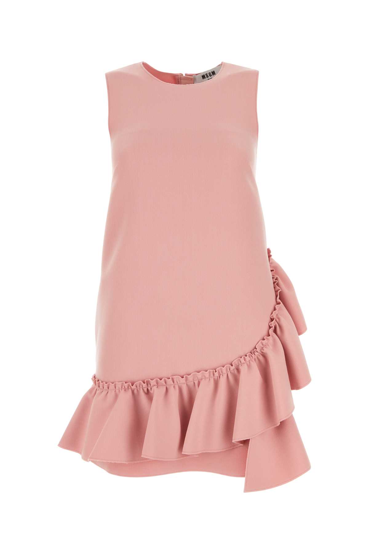 Pink Polyester Blend Mini Dress