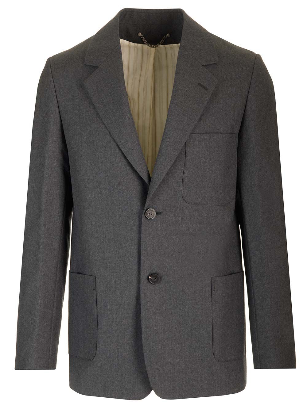 Shop Golden Goose Tailored Jacket In Charcoal