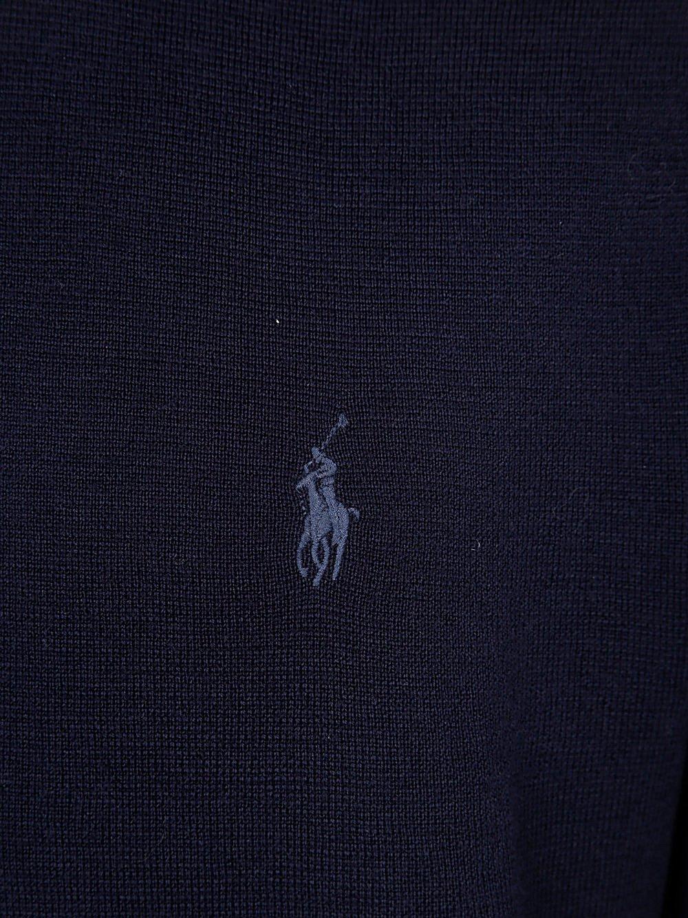 Shop Polo Ralph Lauren Logo Embroidered Knitted Shirt In Blue