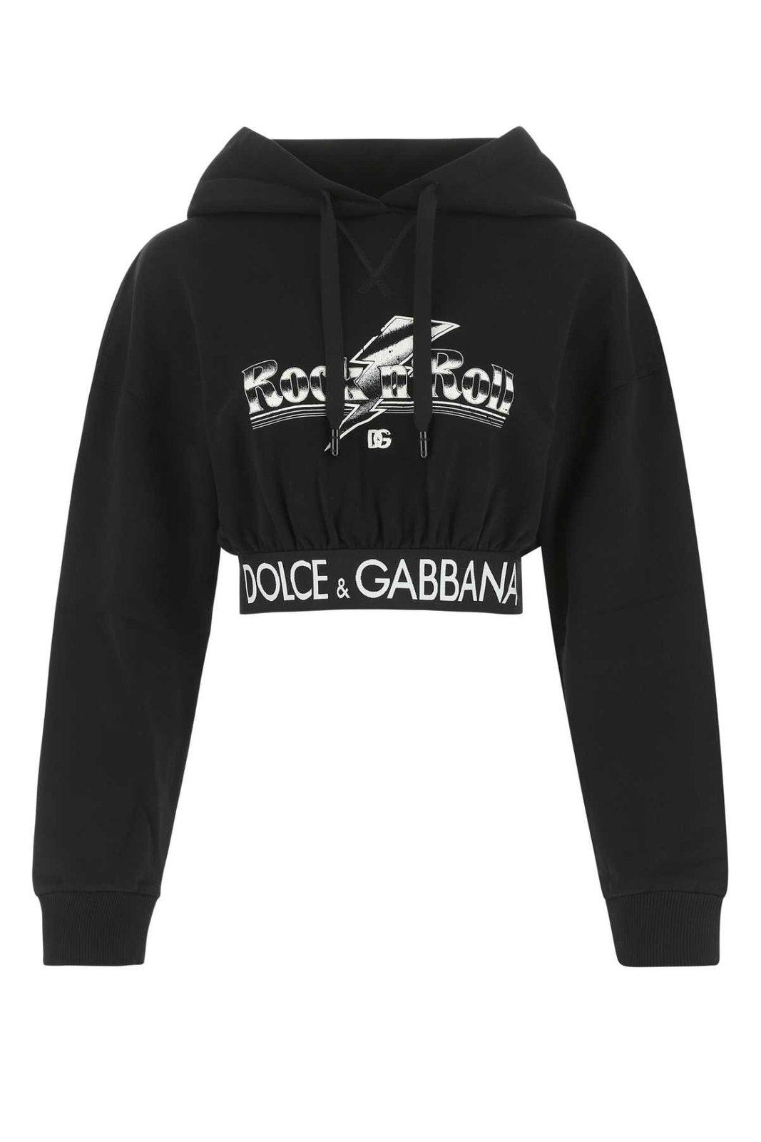 Dolce & Gabbana Long-sleeved Cropped Hoodie