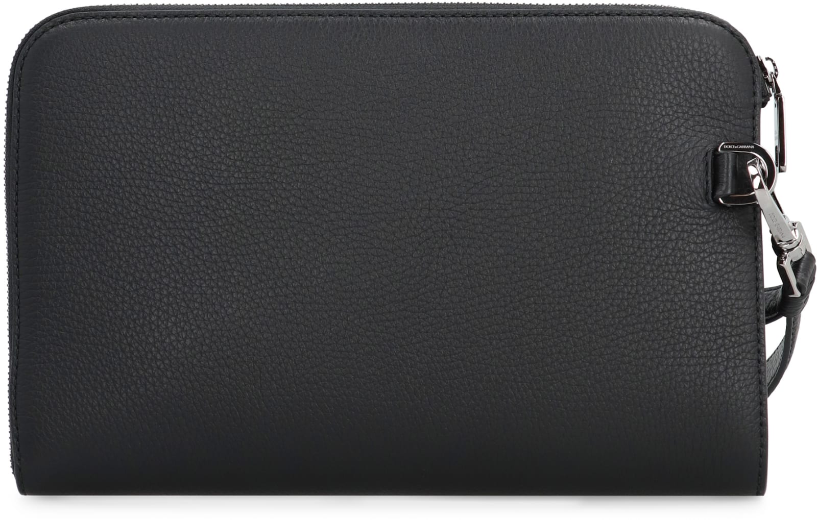 Shop Dolce & Gabbana Leather Pouch In Black