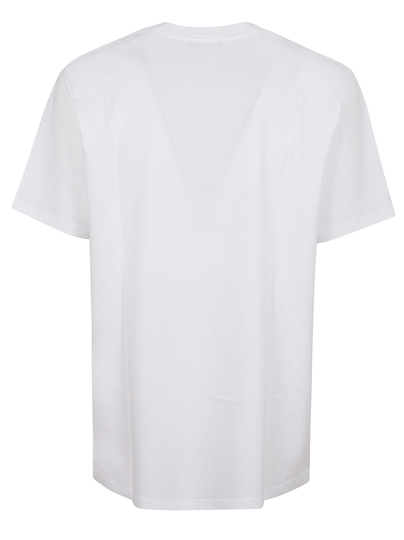 Shop Balmain Kiss Print Logo T-shirt - Bulky In Gfa Blanc Rouge Noir