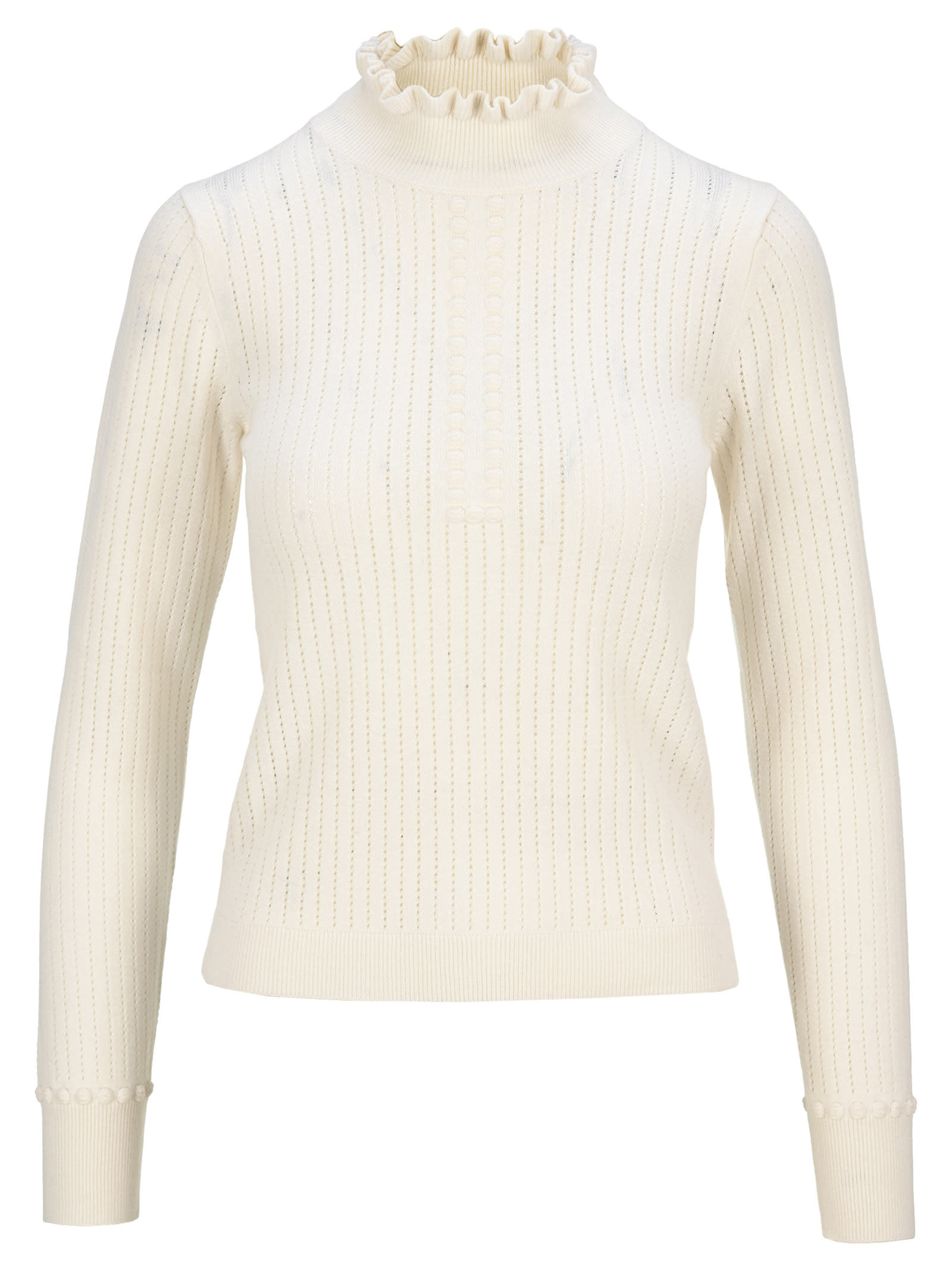 See by Chloé See By Chloe High Neck Ruffle Knit