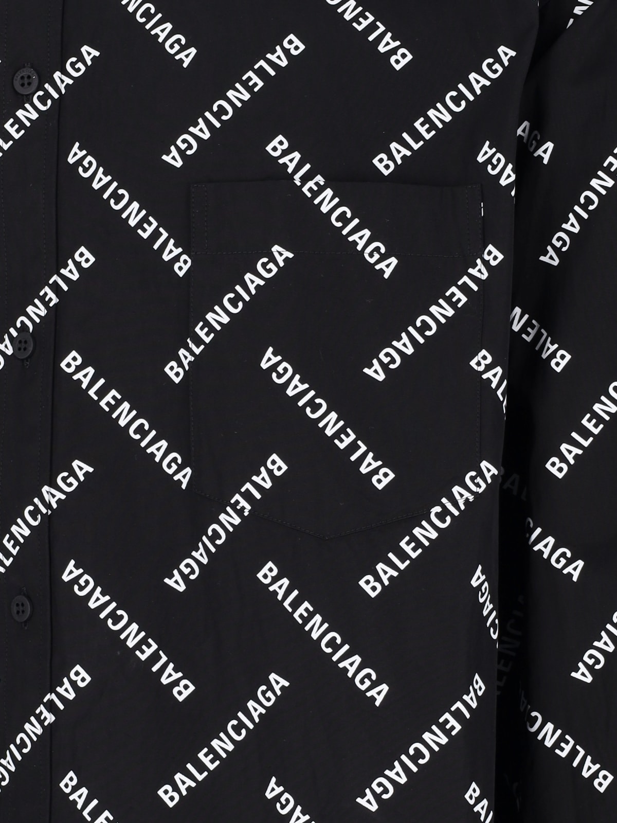 Shop Balenciaga All-over Logo Shirt In Black