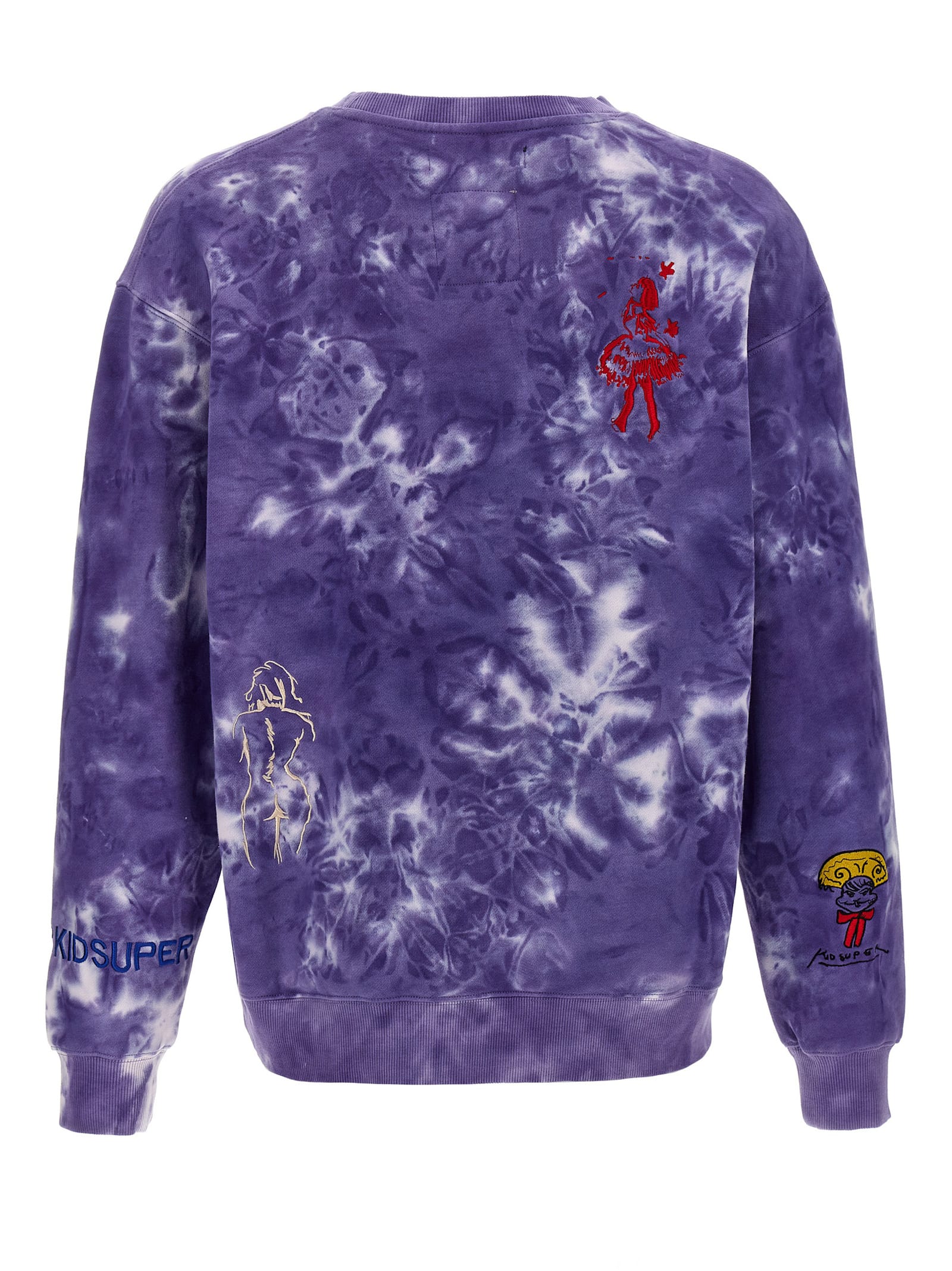 Shop Kidsuper Dyed Super Crewneck Sweatshirt In Purple