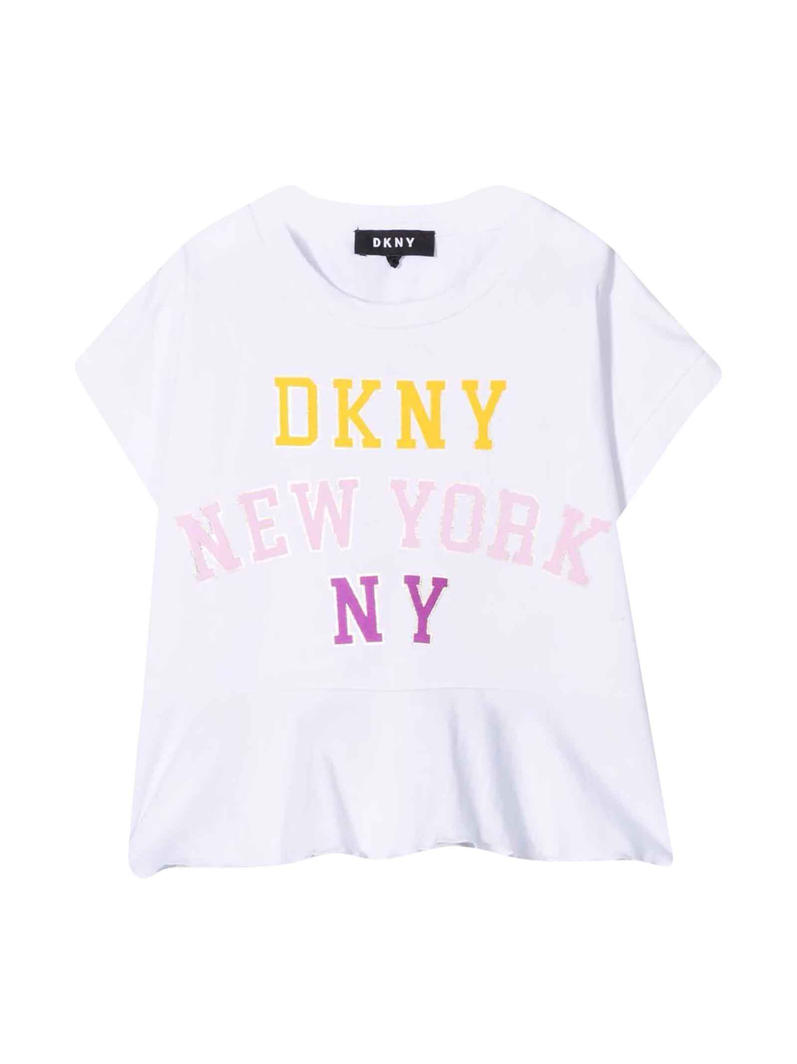 DKNY White T-shirt Teen Girl