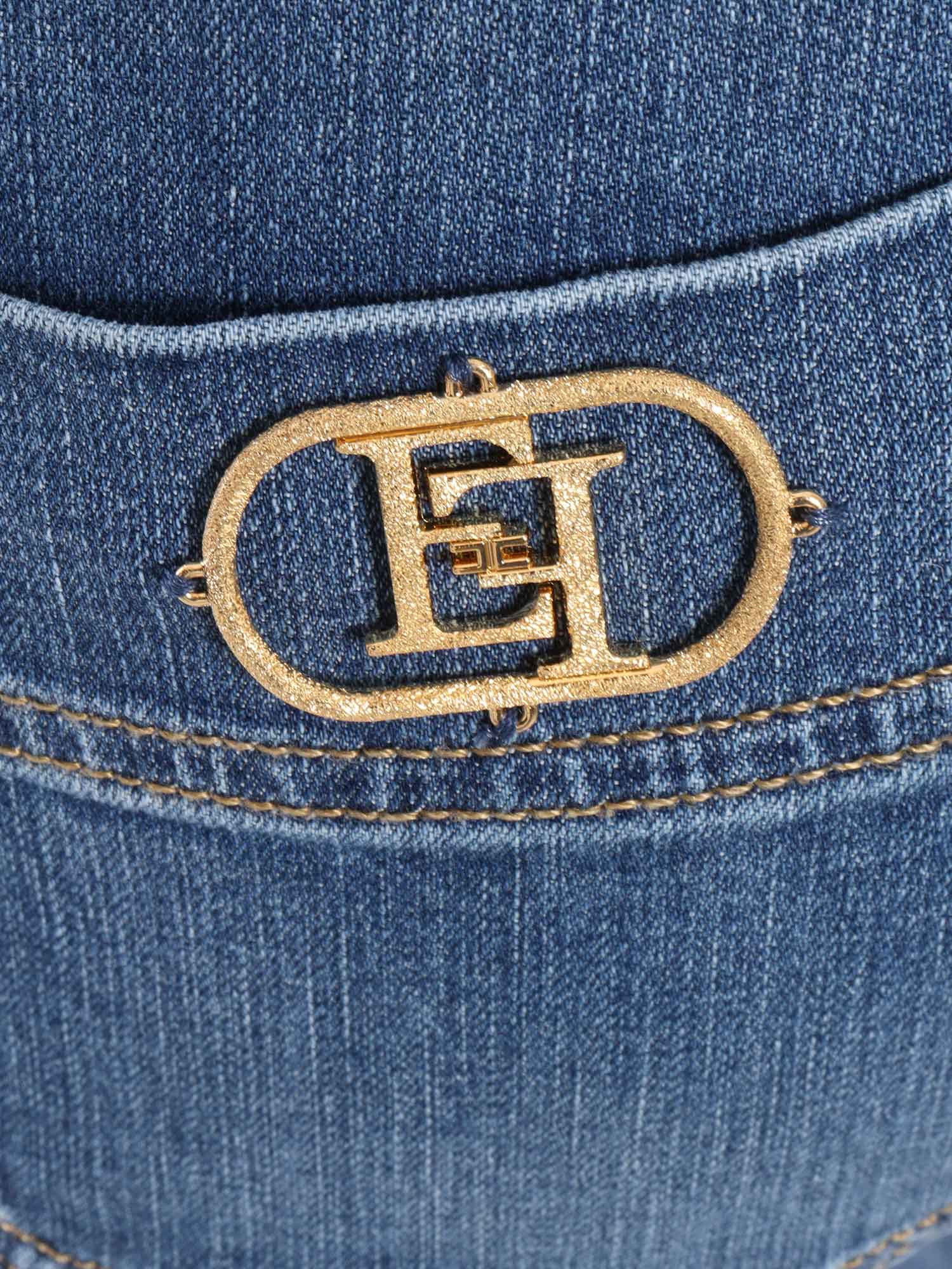 Shop Elisabetta Franchi High-waisted Jeans In Blue