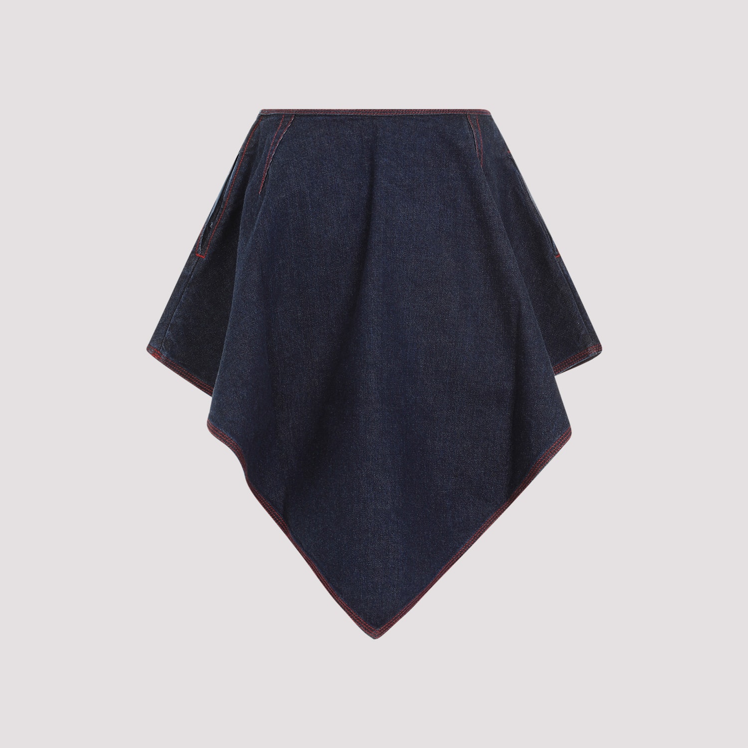 Shop Alaïa Triangle Denim Skirt In Bleu Denim