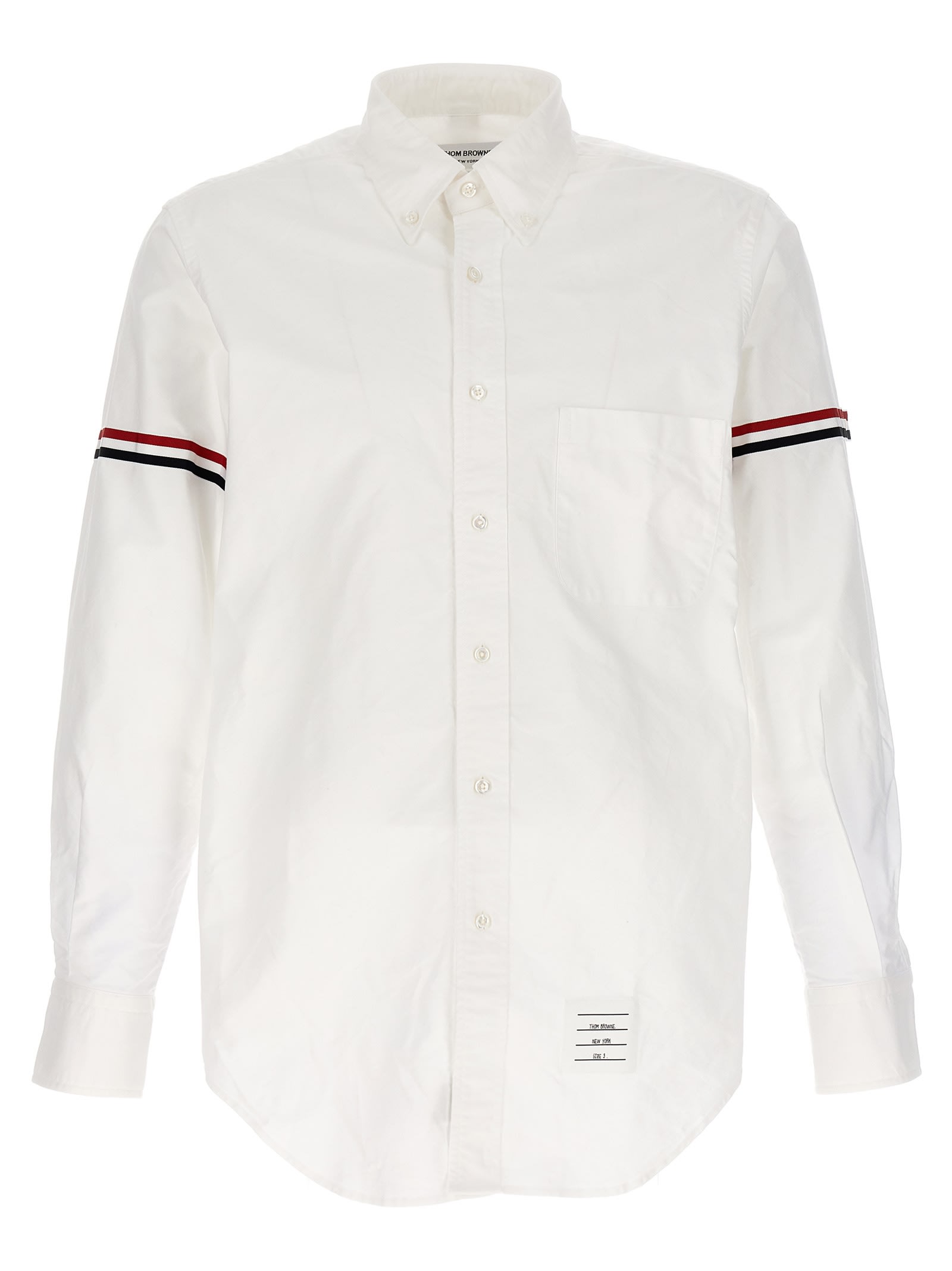 Shop Thom Browne Rwb Shirt In White