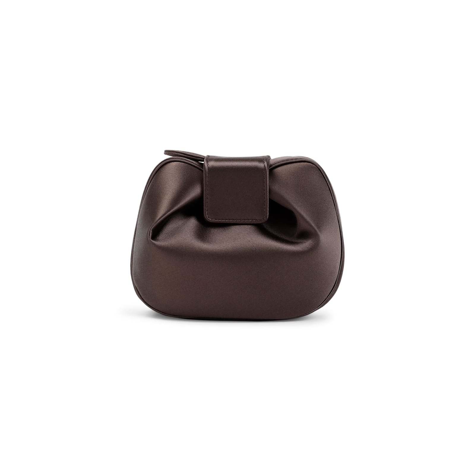 Shop Gabriela Hearst Soft Demi Clutch In Cho Chocolate