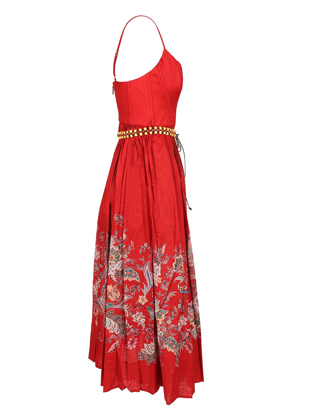 Zimmermann Rhiannon Printed Midi Dress In Red