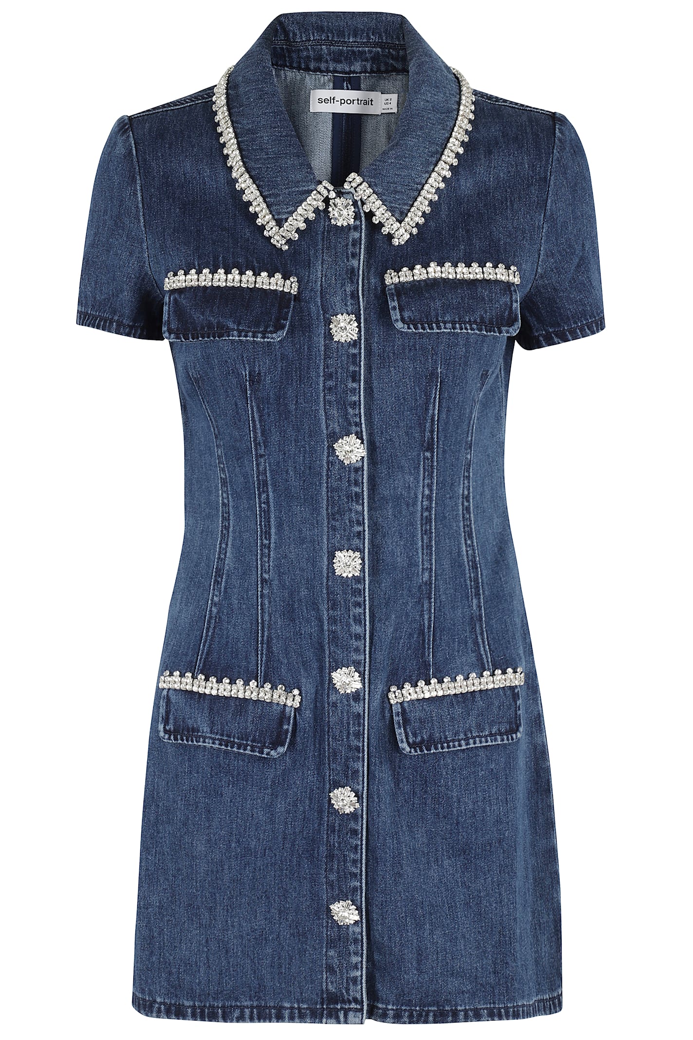 Denim Collared Mini Dress