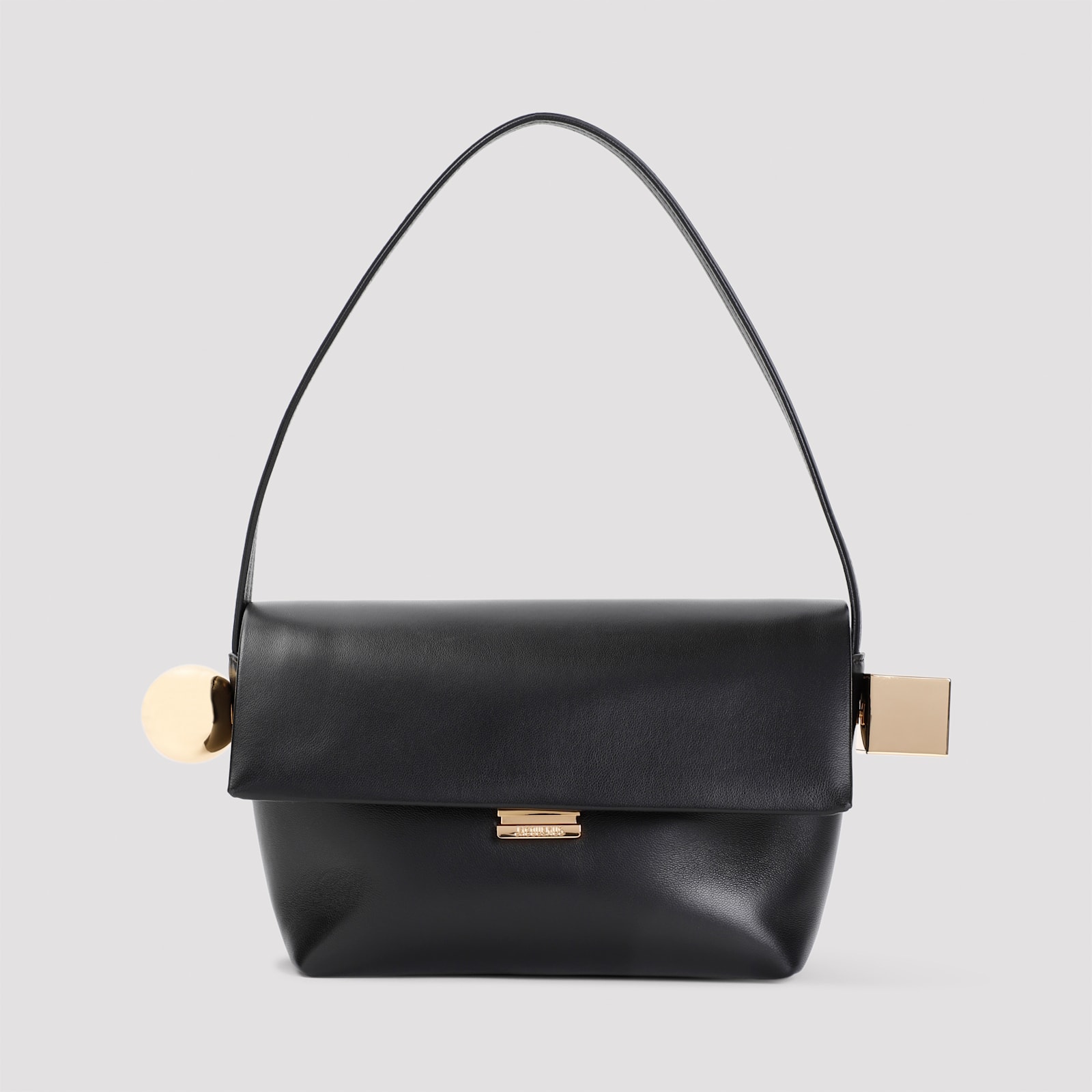 Shop Jacquemus Le Rond Carre Handbag In Black