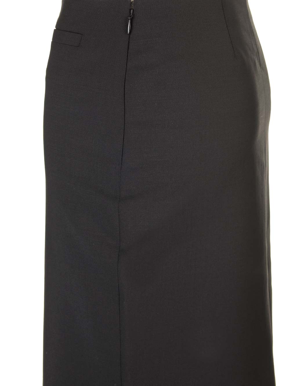 Shop Givenchy Wool And Mohair Asymmetric Skirt In Black