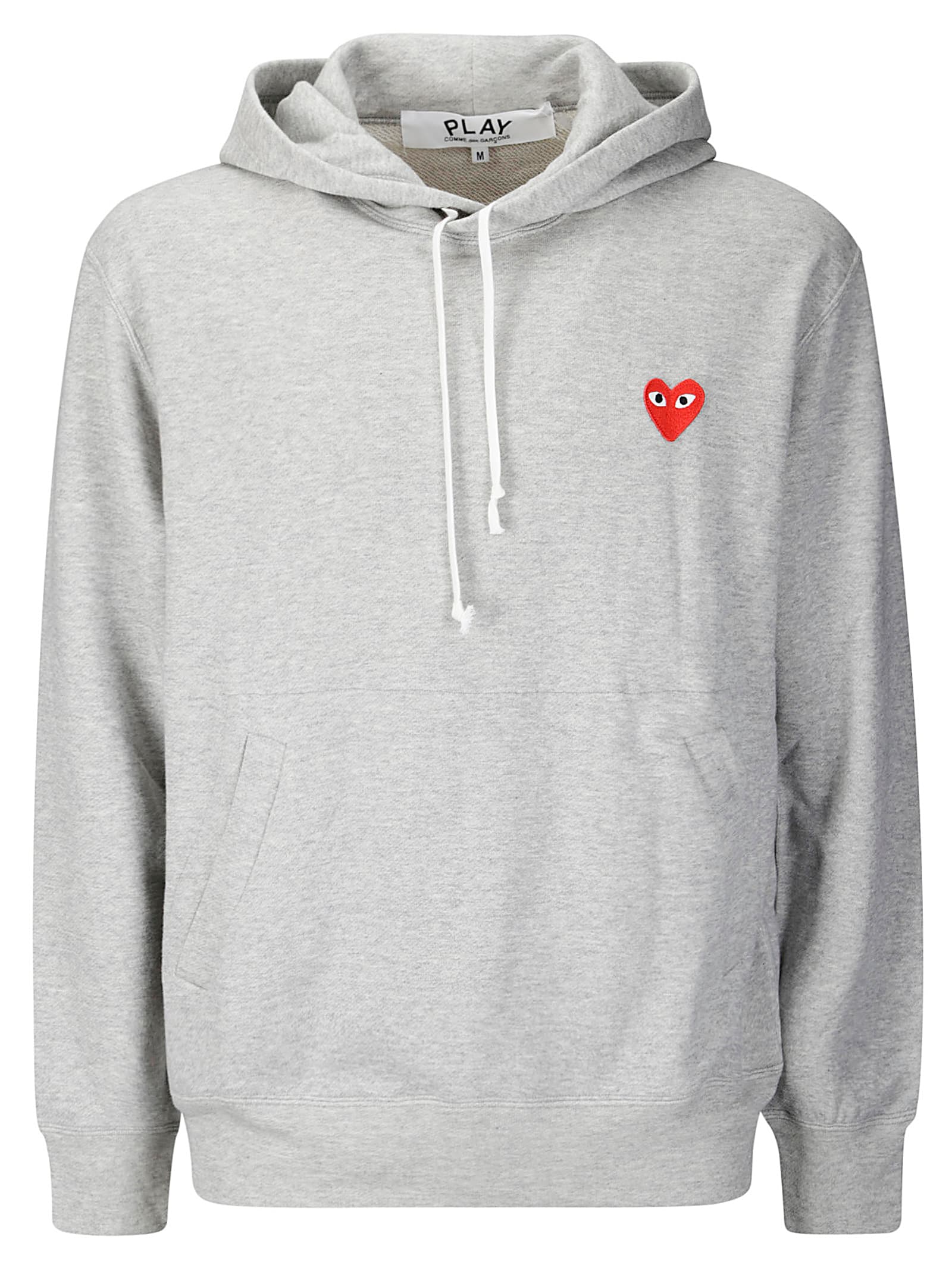 Shop Comme Des Garçons Play Sweatshirt Red Emblem In Gray