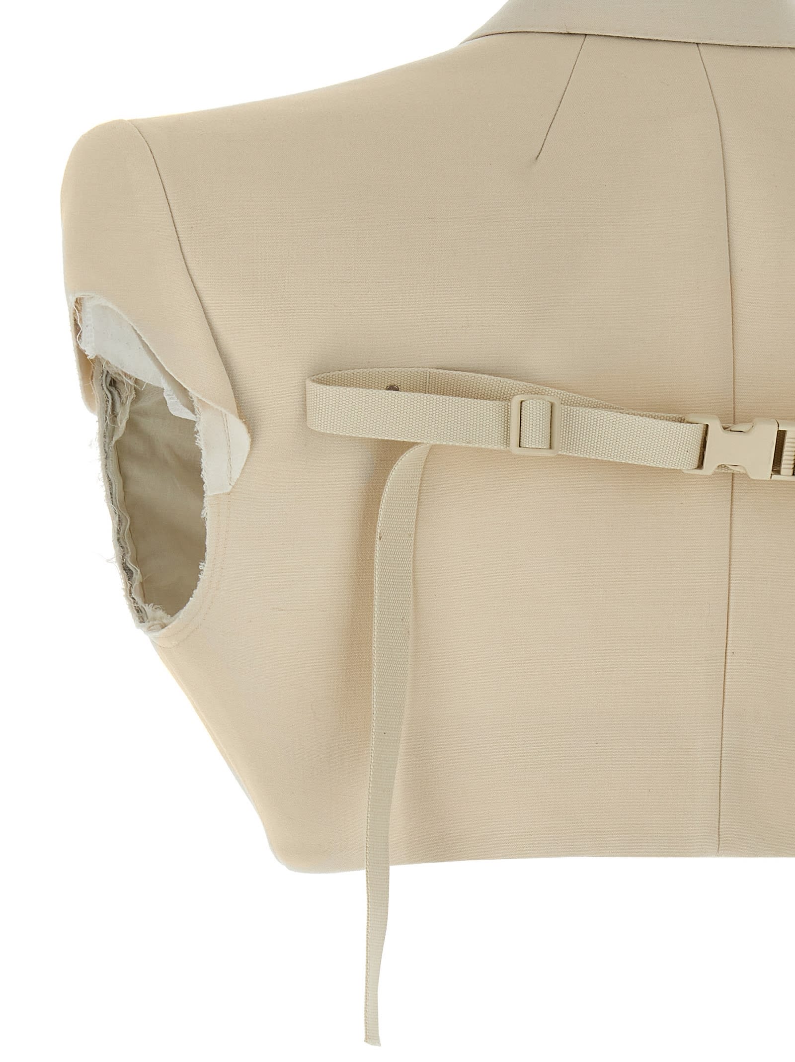 Rick Owens Sleeveless Strap Vest With Notched Lapel