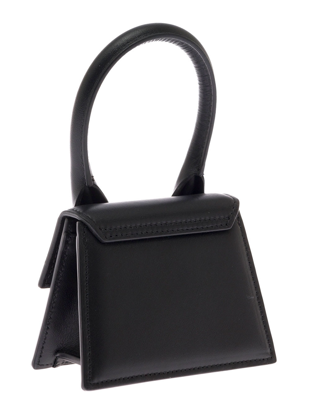 Shop Jacquemus Mans Le Chiquito Homme Black Leather Crossbody Bag